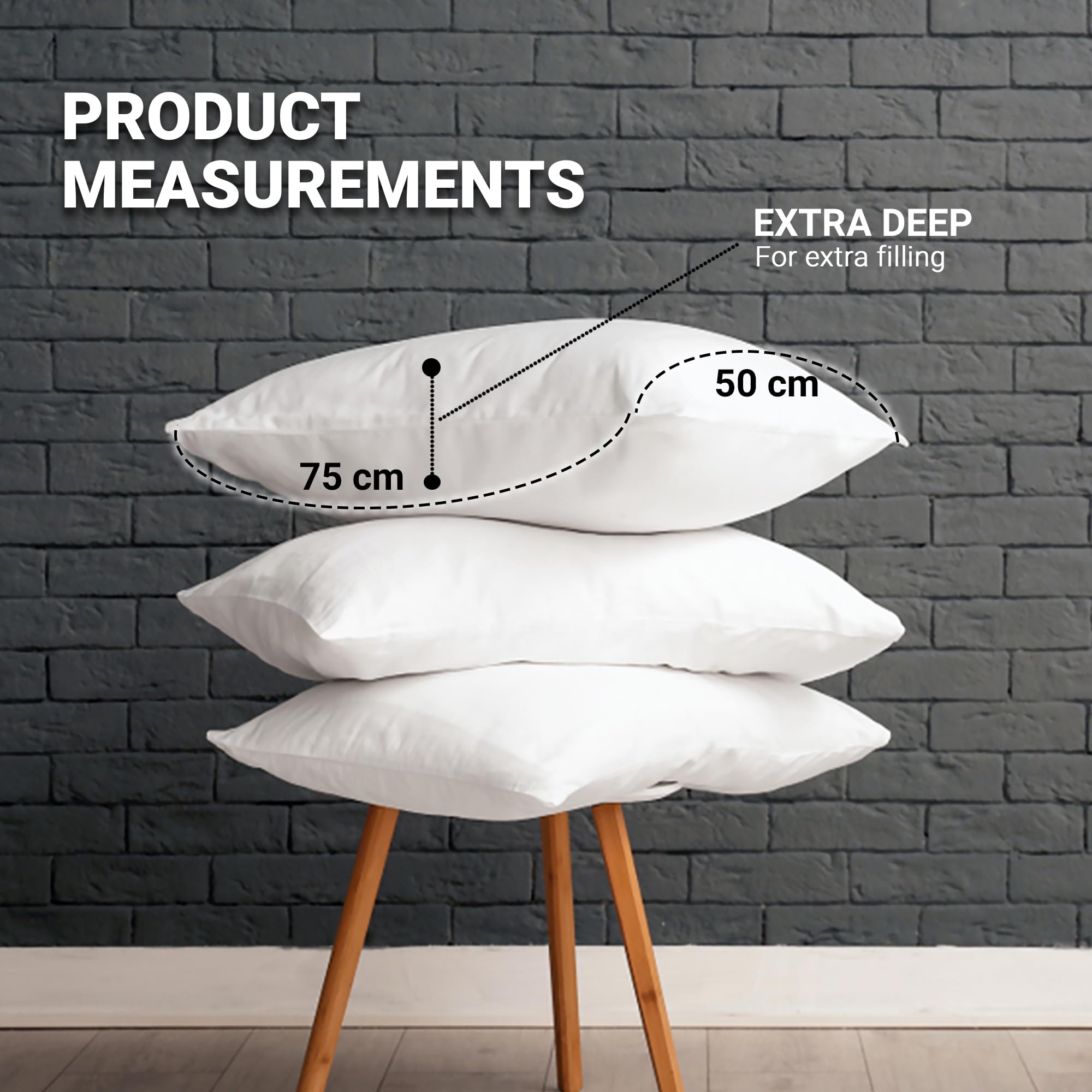 CareDeep Soft Support Pillows 2 Pack - Orthopedic Back & Neck Pillows for Side Sleepers, Machine Washable Hypoallergenic Hollow Fiber Pillows - Hotel Quality Home & Travel Use for Better Sleep
