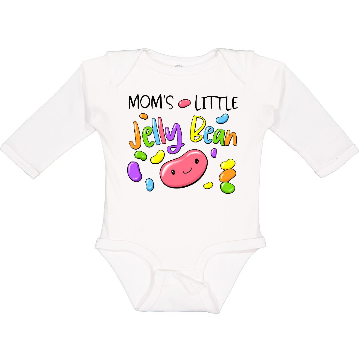 Inktastic Mom's Little Jellybean Cute Easter Candy Long Sleeve Baby Bodysuit - Perfect for Easter Photos, Holiday Outfits & Newborn Gifts