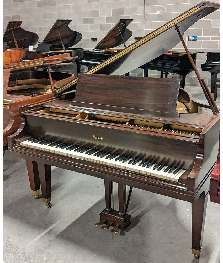 Vintage 1940 Baldwin Model M 5'2 Baby Grand Piano in Satin Walnut Finish | Serial Number 88833 | Used | Perfect for Home, Studio & Live Performances