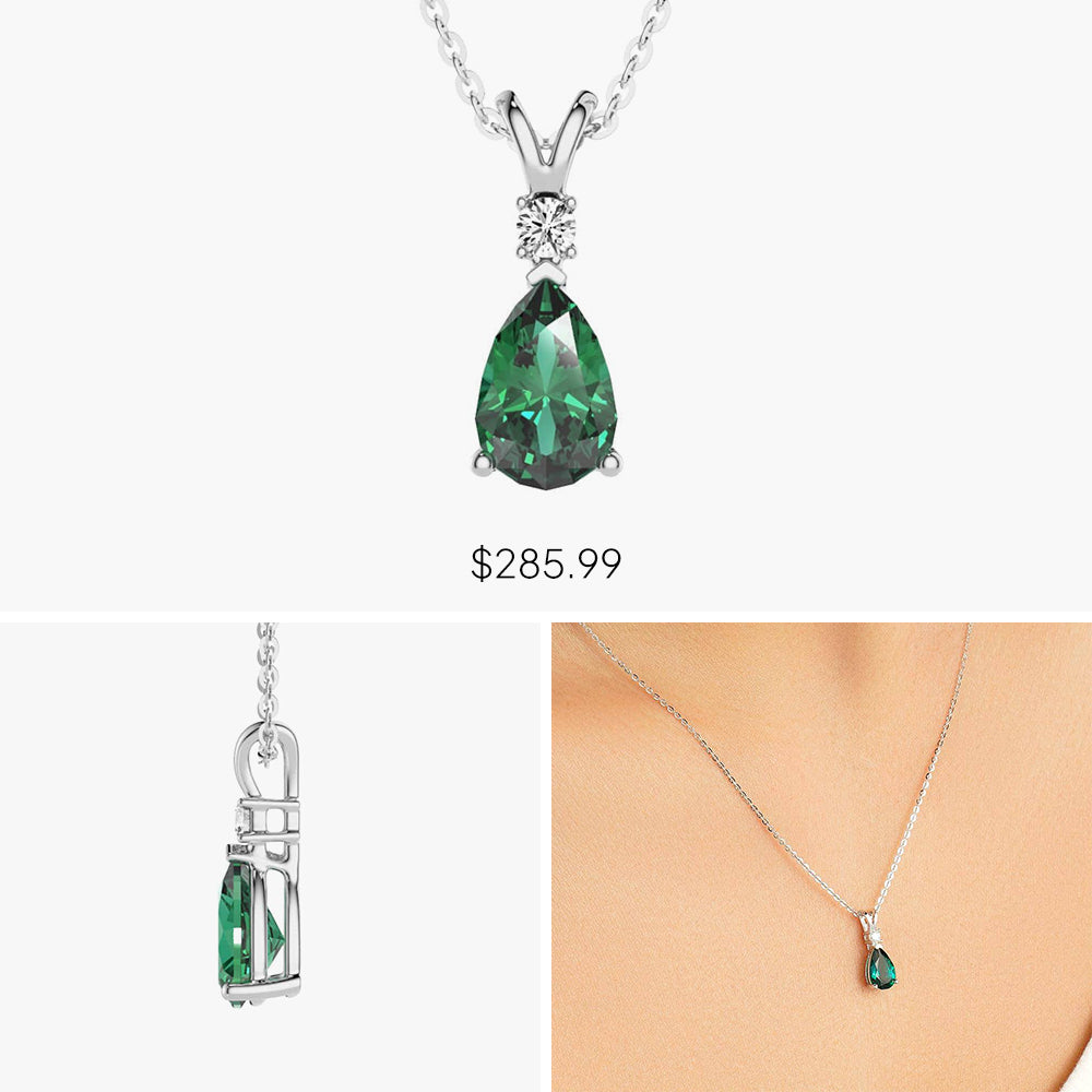Msblue Jewelry Mystery Box - Emerald Necklaces for Women | Handmade Gemstone Jewelry Gift Set | Perfect for Birthday, Anniversary & Special Occasions