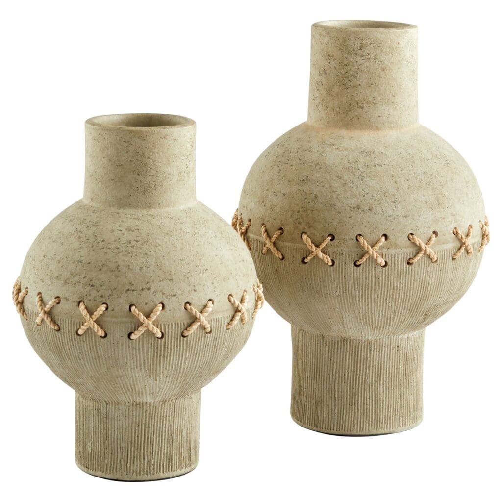 Cyan Design 11585 Eratos Vase - Small Grey Ceramic Vase for Home Decor, Wedding Centerpiece, Tabletop Display