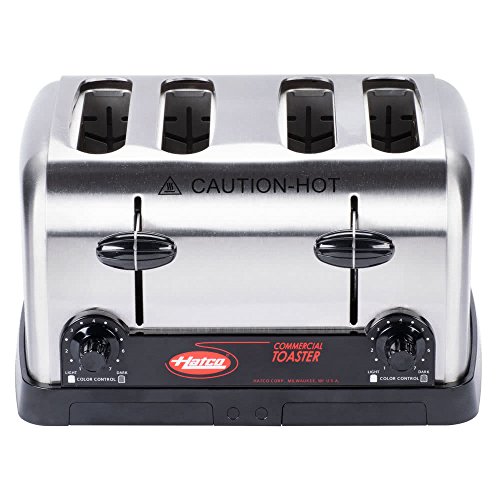 Hatco TPT-120 Commercial Pop Up Toaster - 4 Slice Stainless Steel Toaster for Restaurants, Cafes & Breakfast Buffets - Perfect for High Volume Toasting Needs