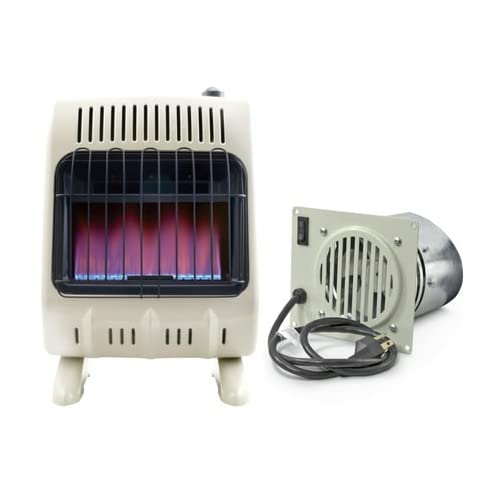 Mr. Heater 20K-30K BTU Natural Gas Heater with Blower - Powerful Indoor/Outdoor Heating for Garages, Workshops & Patios