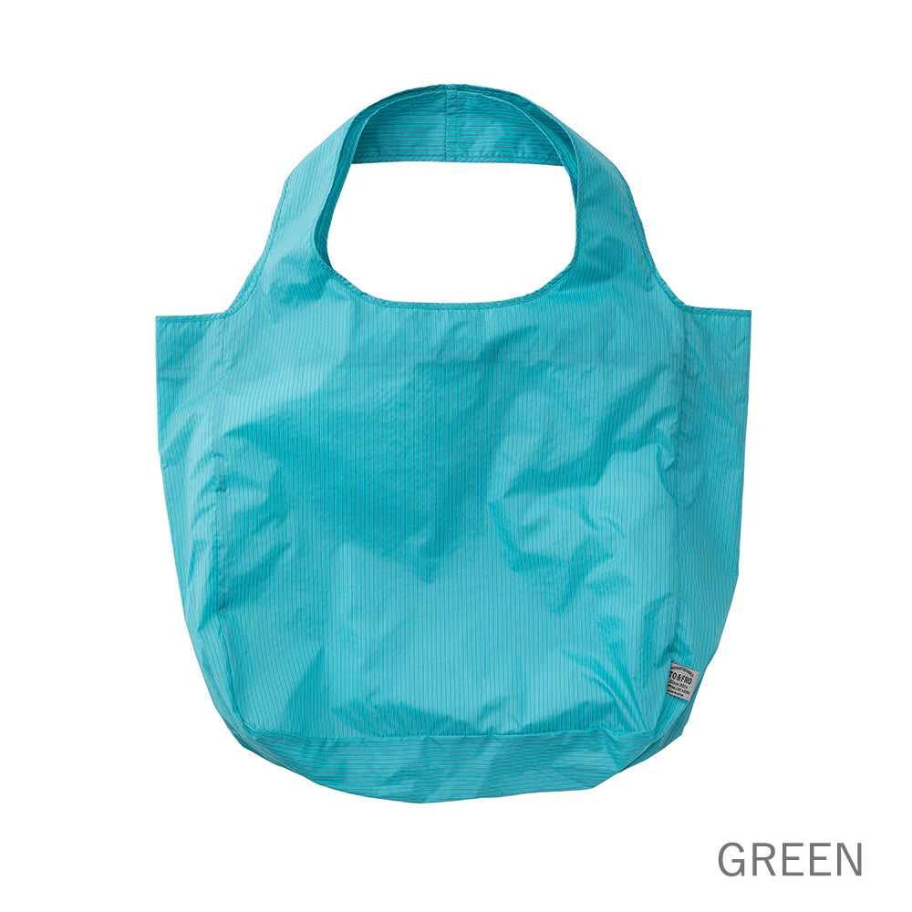TO&FRO Foldable Reusable Shopping Tote Bag - Medium Size, Eco-Friendly Green - Perfect for Groceries, Travel & Beach Day Trips