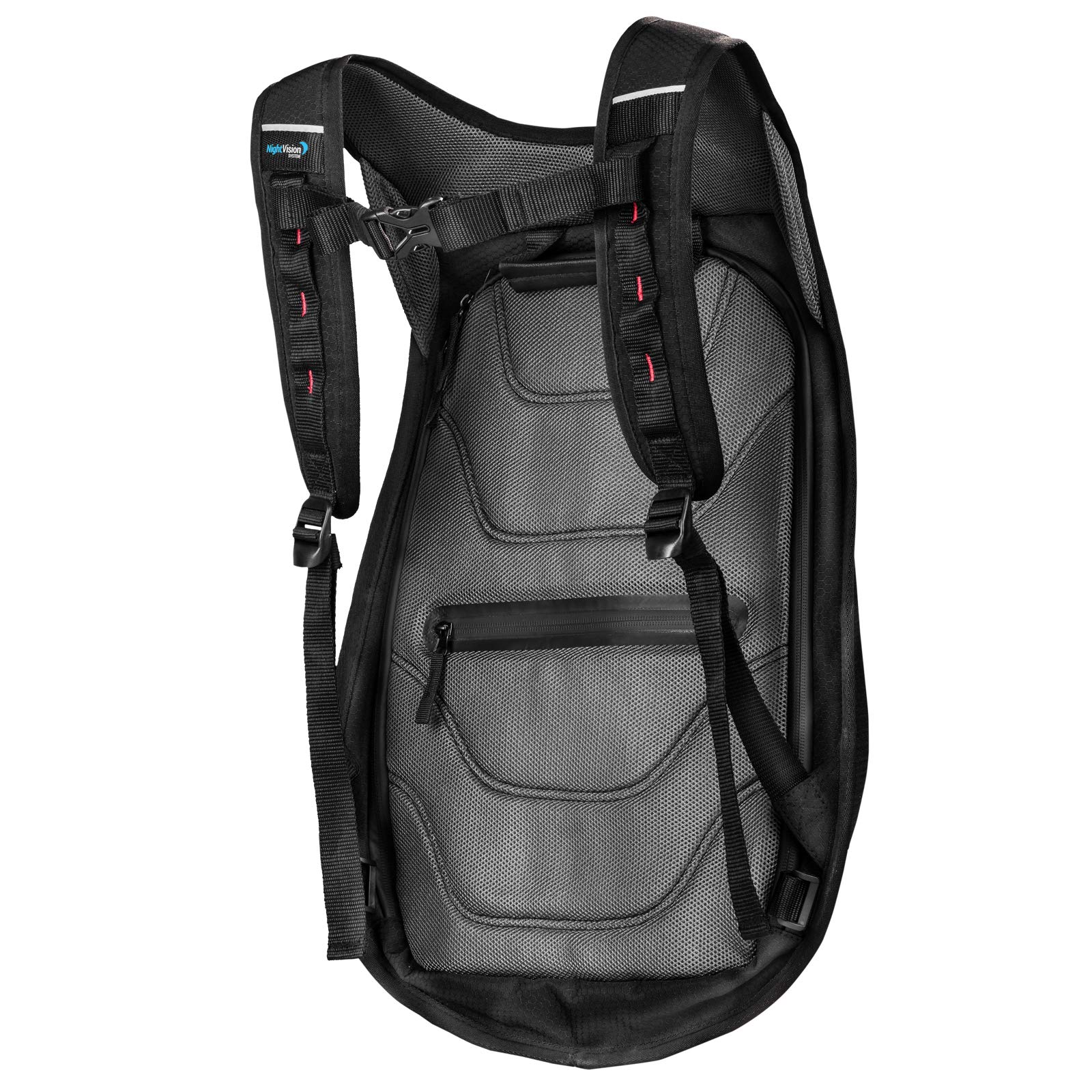SHIMA Motorcycle Backpack for Men & Women - Waterproof Riding Backpack with USB Charging Port, Black, One Size - Perfect for Commuting, Travel & Outdoor Adventures