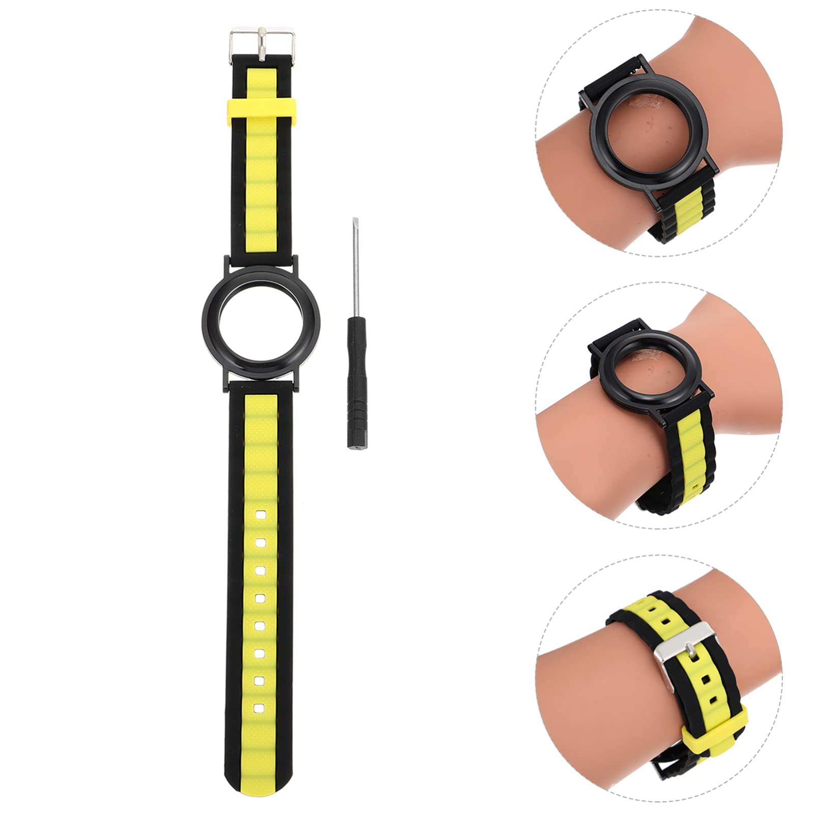 CRAFTHROU Silicone Watch Band with Strap Tracking - Durable Wristband Cover for Smartwatches & Fitness Trackers - Perfect for Running, Swimming & Outdoor Activities