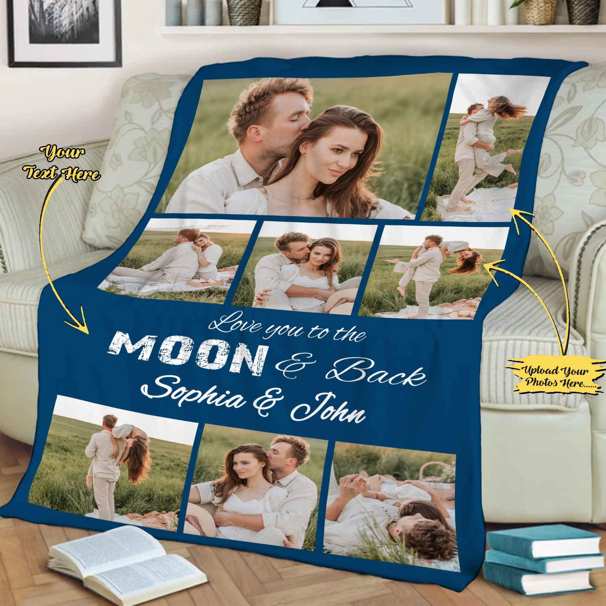 Customized Couple Blanket with Names - Personalized Anniversary Wedding Gift for Couples - Engagement, Christmas & Newlyweds Present - Soft Fleece Throw Blanket for Cuddling, Home Decor & Romantic Gifts - Fast USA Shipping