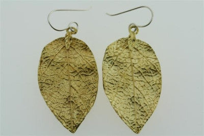 Handmade Brass Leaf Earrings for Women - Elegant Nature-Inspired Jewelry for Everyday Wear & Special Occasions