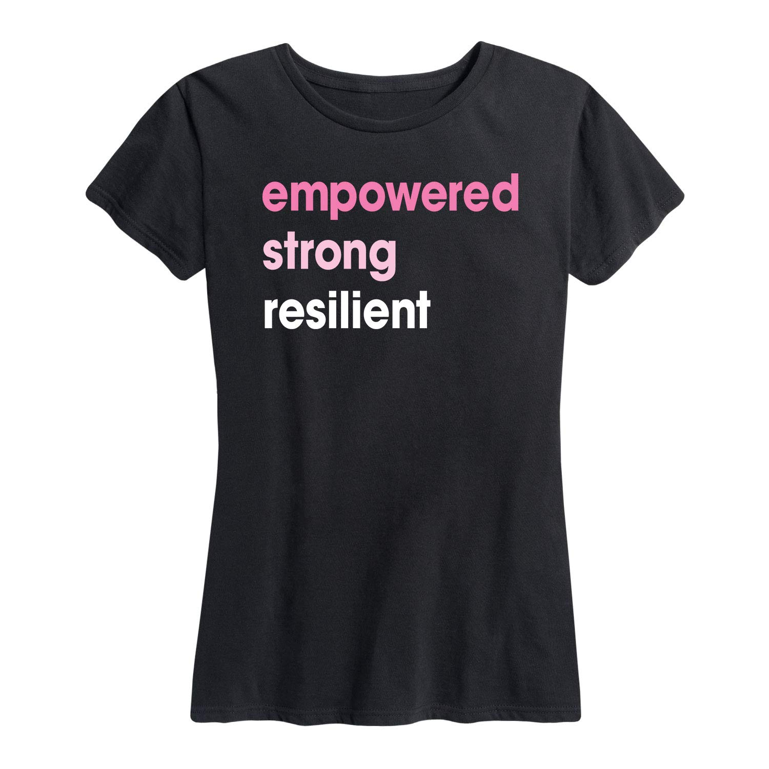 Empowered Strong Resilient Women's Short Sleeve Graphic T-Shirt - Feminist Casual Tee for Everyday Wear, Workouts & Social Outings
