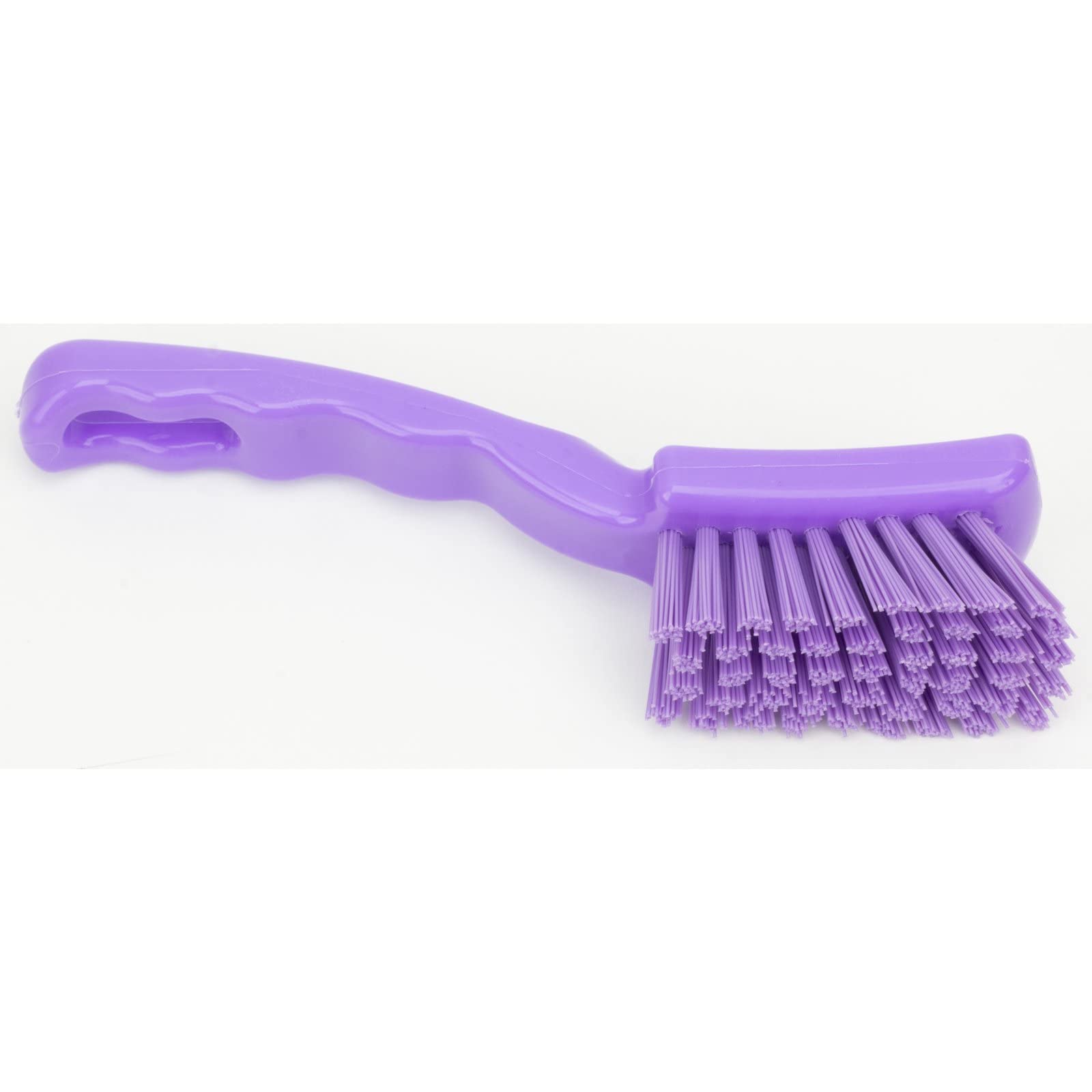 SPARTA 41395EC68 7-Inch Purple Plastic Scrub Brush - Heavy Duty Kitchen Cleaning Brush with Hanging Hole & Ergonomic Handle - Perfect for Dishes, Pans, Grills, and Tough Stains
