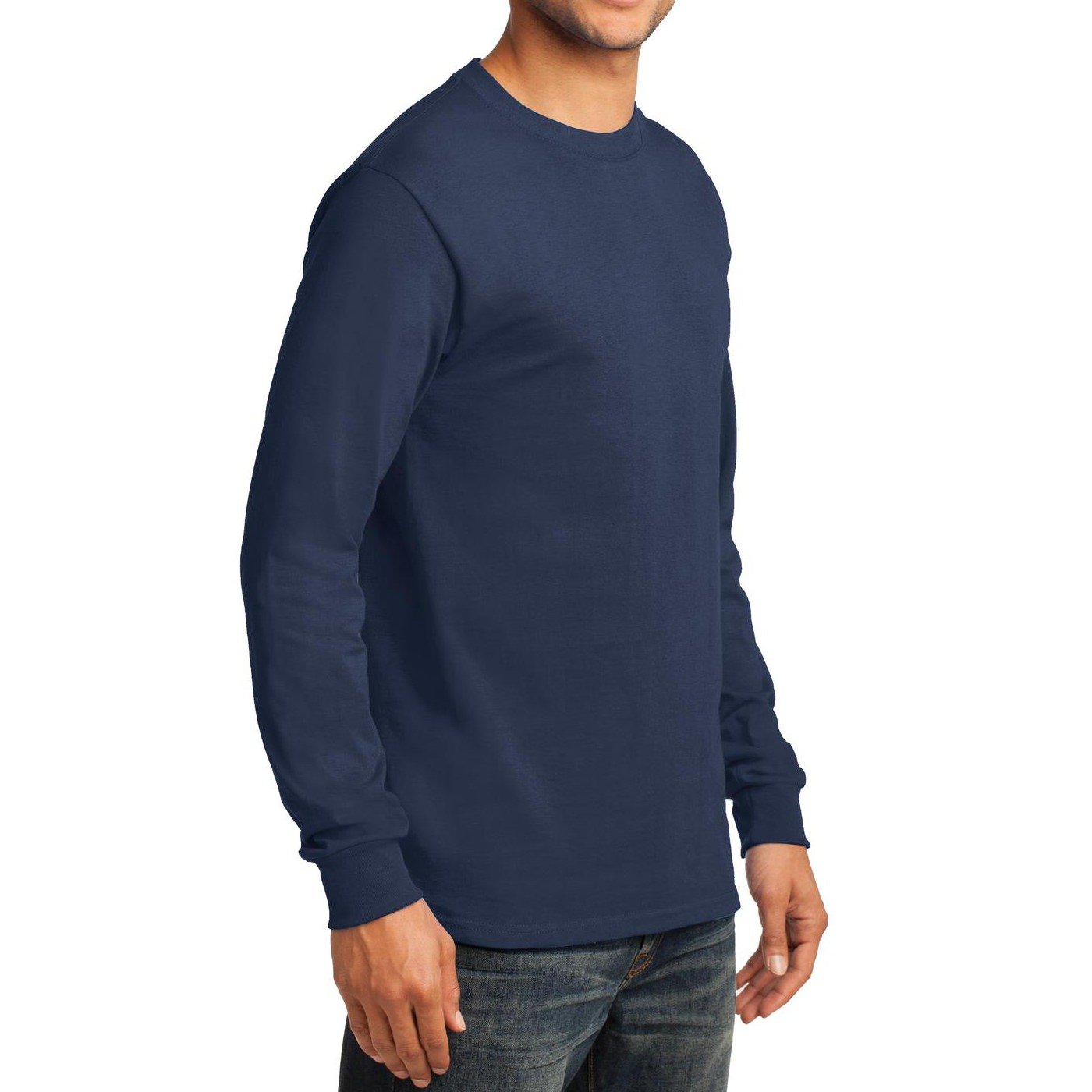 Men's Long Sleeve Essential T-Shirt - Comfortable Casual Basic Top for Everyday Wear, Work & Outdoor Activities