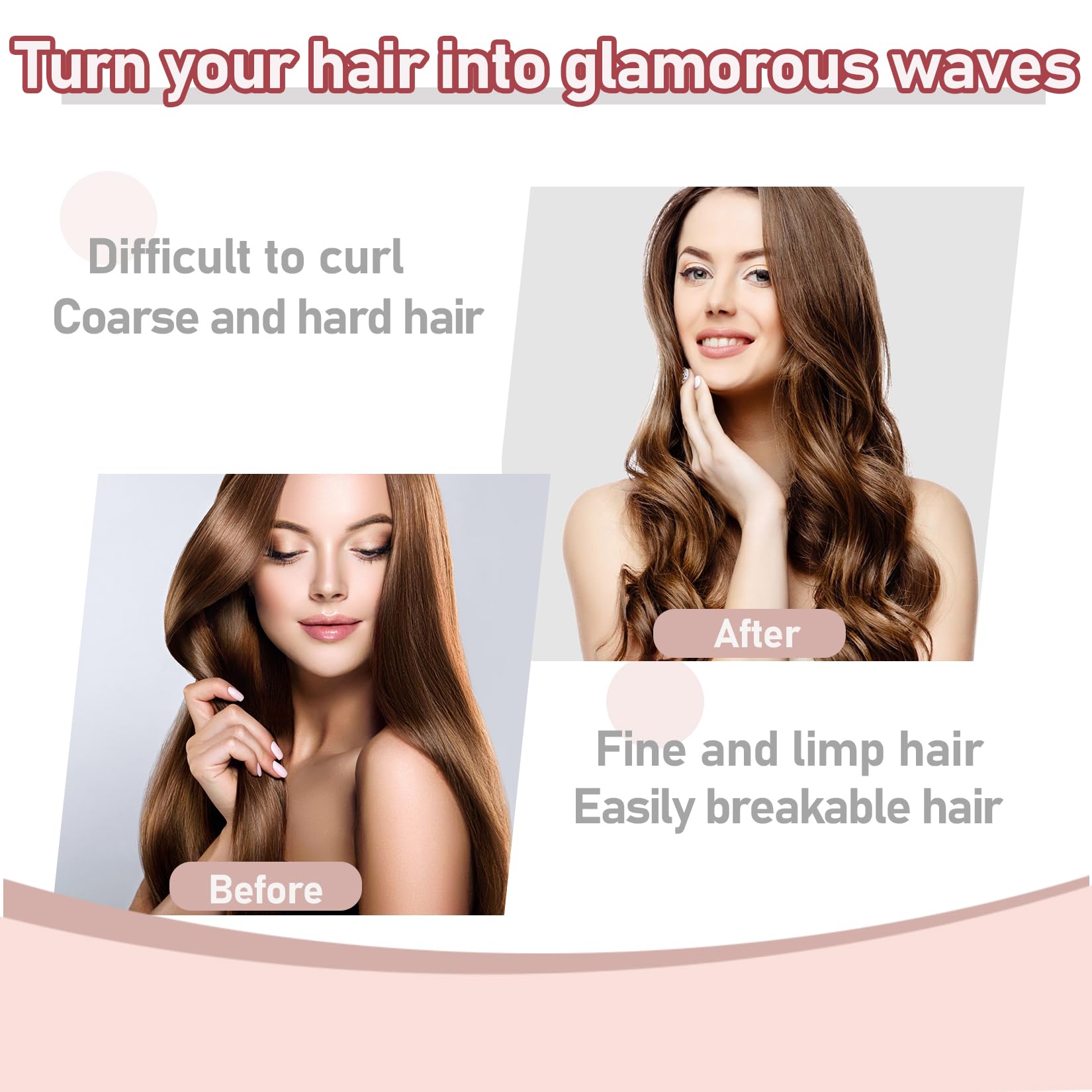 AHSNYLC 9PCS Satin Sponge Hair Rollers - Soft No Heat Curlers for Overnight Styling, Heatless Hair Curling Sponge Rollers for Sleeping, Gentle Hair Rollers for Women - Perfect for Bedtime Styling & Next-Day Beach Waves