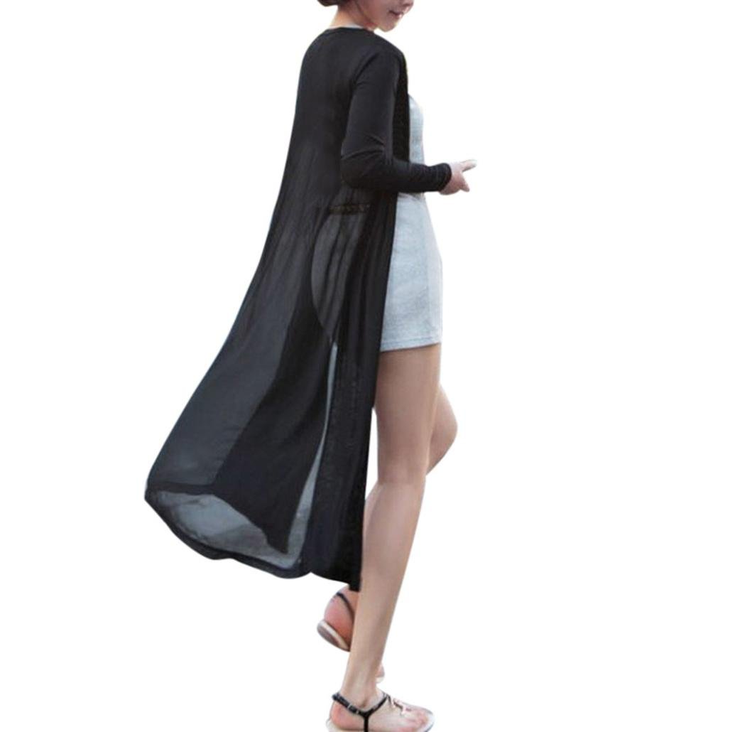 Women's Solid Color Kimono Blouse - Lightweight Beach Cover Up Jacket for Swimwear & Summer Outfits | Perfect for Poolside, Vacation & Boho Fashion
