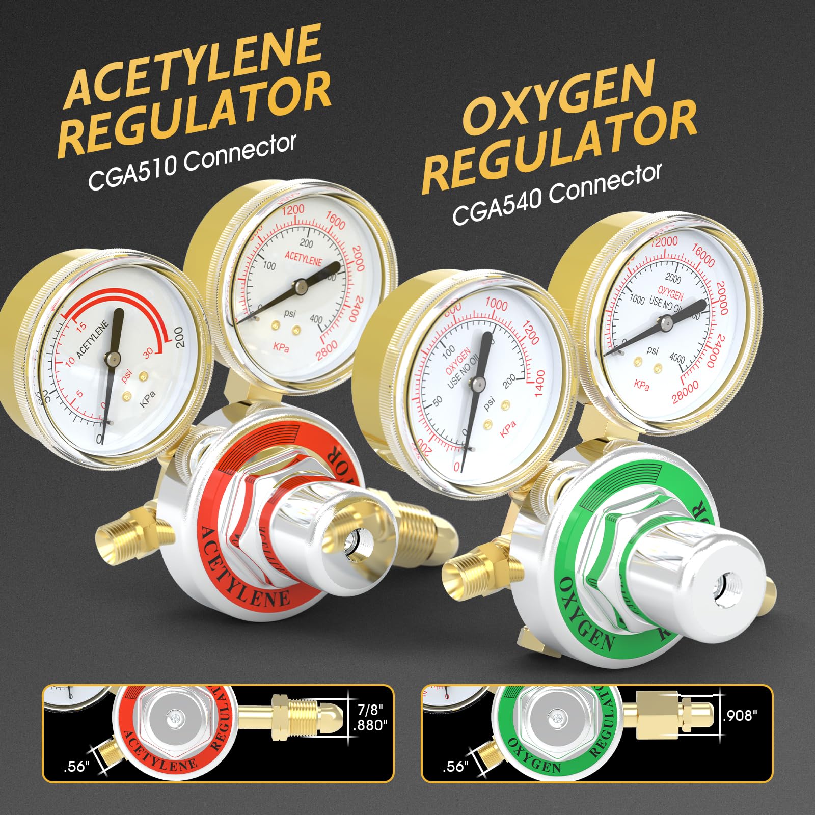 TOOLIOM Professional Oxygen & Acetylene Torch Kit for Metal Cutting and Welding - Complete Gas Welder Tool Set with Regulator Gauges, Nozzles & Hose - Perfect for DIY Projects, Automotive Repairs and Metal Fabrication