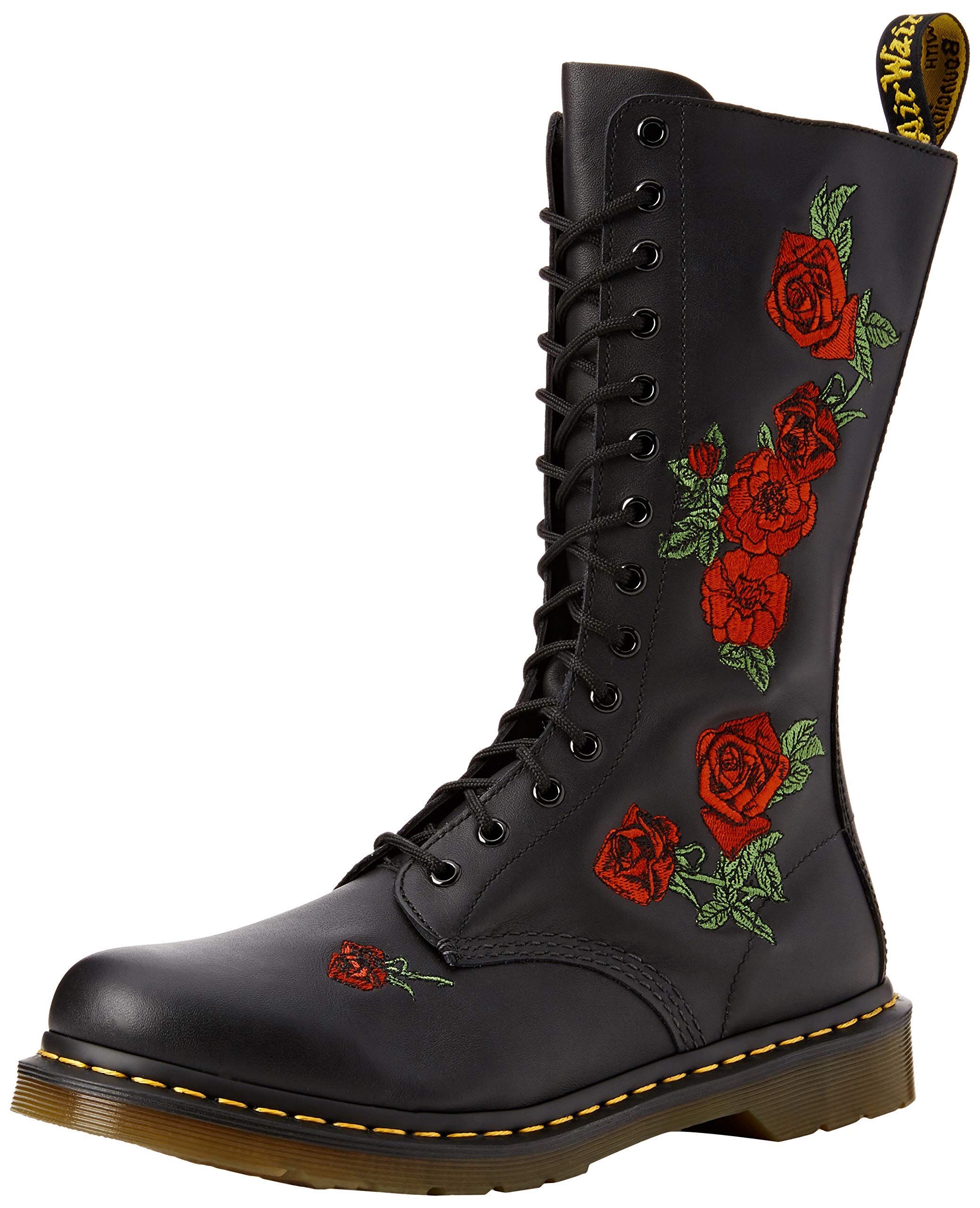 Dr. Martens Women's 1460 8-Eye Boots Black Leather Ankle Boots - Perfect for Casual Wear, Street Style & Everyday Fashion
