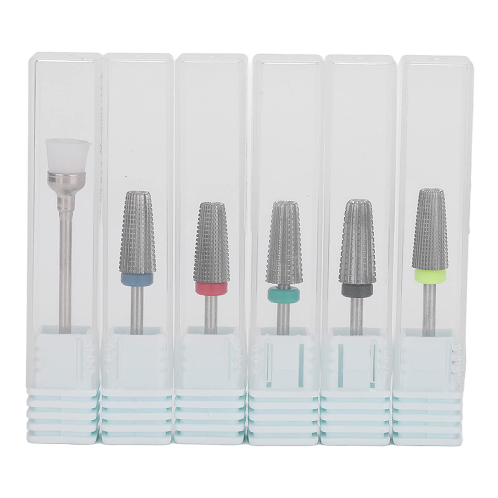5 in 1 Nail Drill Bit Set - Professional Tapered Shaping Bits for Cuticle, Acrylic & Gel Nails - Compatible with Manicure & Pedicure Machines - Perfect for Salon, Home & DIY Nail Care