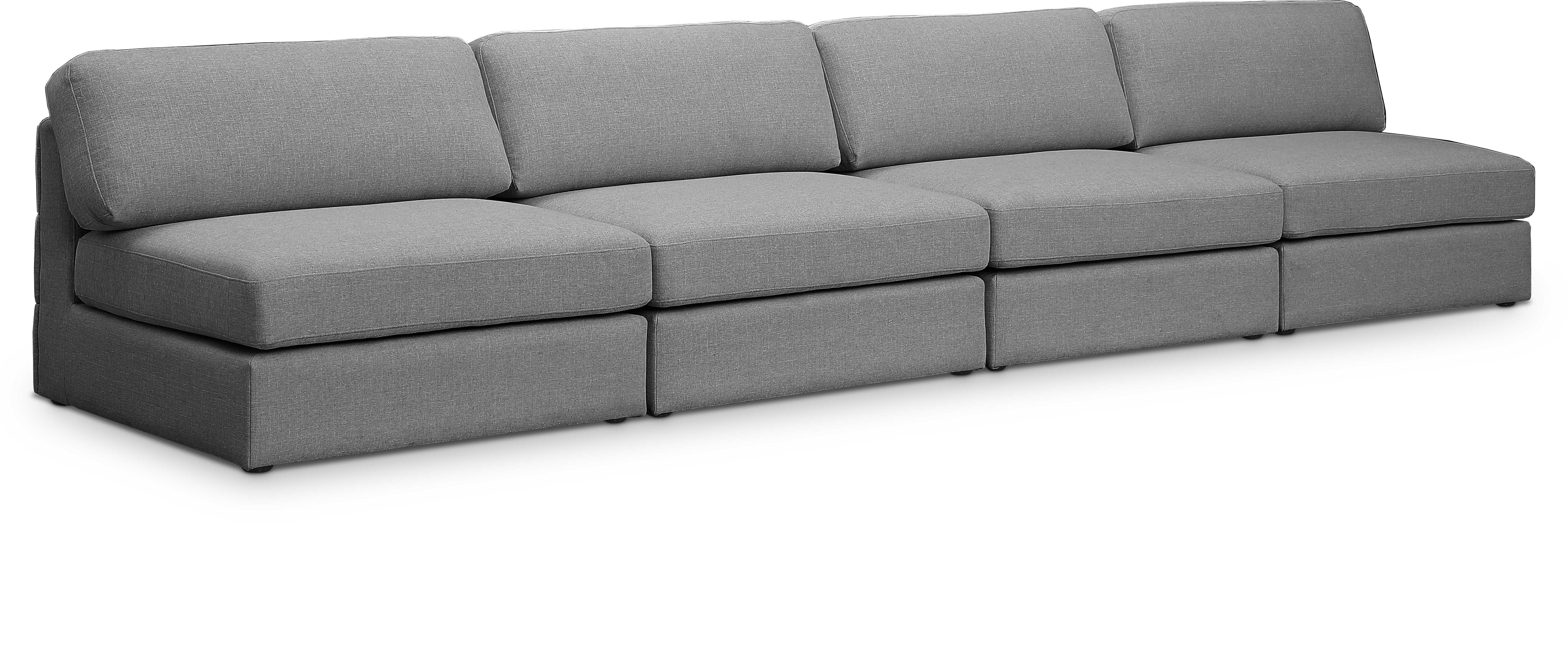Beckham Durable Linen Textured Fabric Modular Sofa - Modern Sectional Couch for Living Room, Lounge & Family Room Comfort