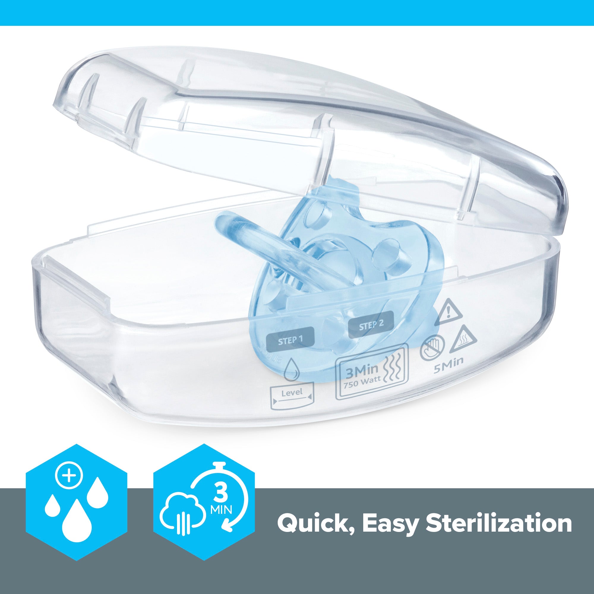 Chicco PhysioForma Silicone Orthodontic Pacifier for Babies 0-6 Months (4-Pack) - Soothing One-Piece Design for Newborns & Infants - Perfect for Daytime Comfort & Nighttime Sleep