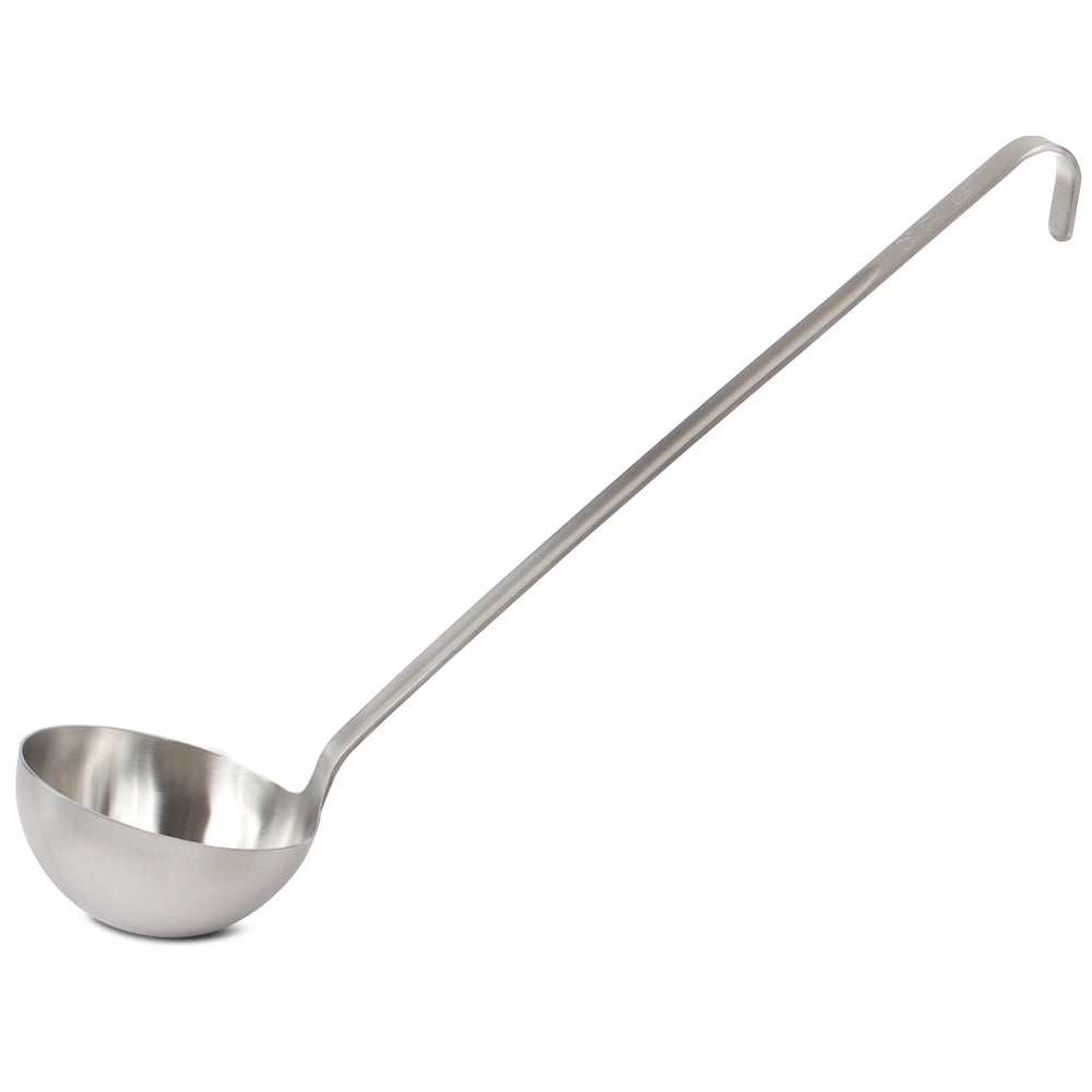 Premium Stainless Steel One Piece Ladle - Durable & Ergonomic Kitchen Tool for Cooking, Serving & Baking - Perfect for Soups, Stews & Sauces
