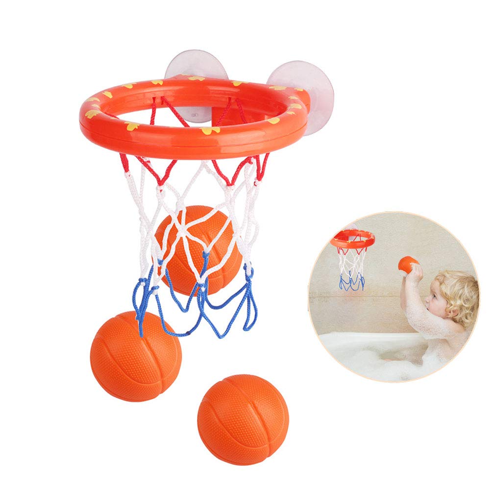 Kids Bathtub Basketball Hoop & Water Play Set - Educational Bath Toy for Toddlers, Foam Beach Swimming Pool Toy for Baby - Perfect for Bath Time Fun & Indoor Water Play Activities