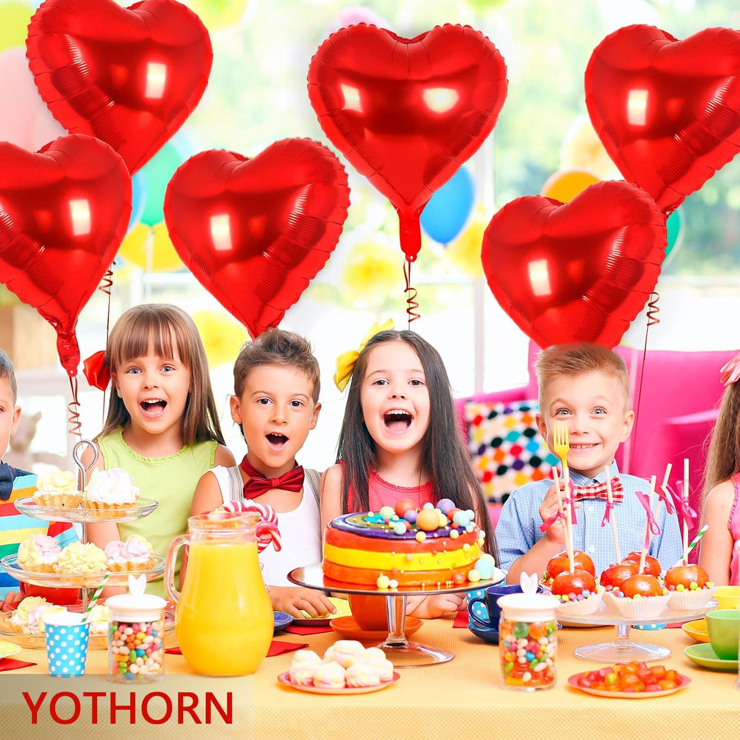 12 Pcs 18 Inch Red Heart Foil Balloons - Valentine's Day Love Balloons for Birthday Party, Wedding, Engagement, Baby Shower Decorations - Perfect for Romantic Proposals, Anniversary Celebrations & Festive Home Decor (Red)