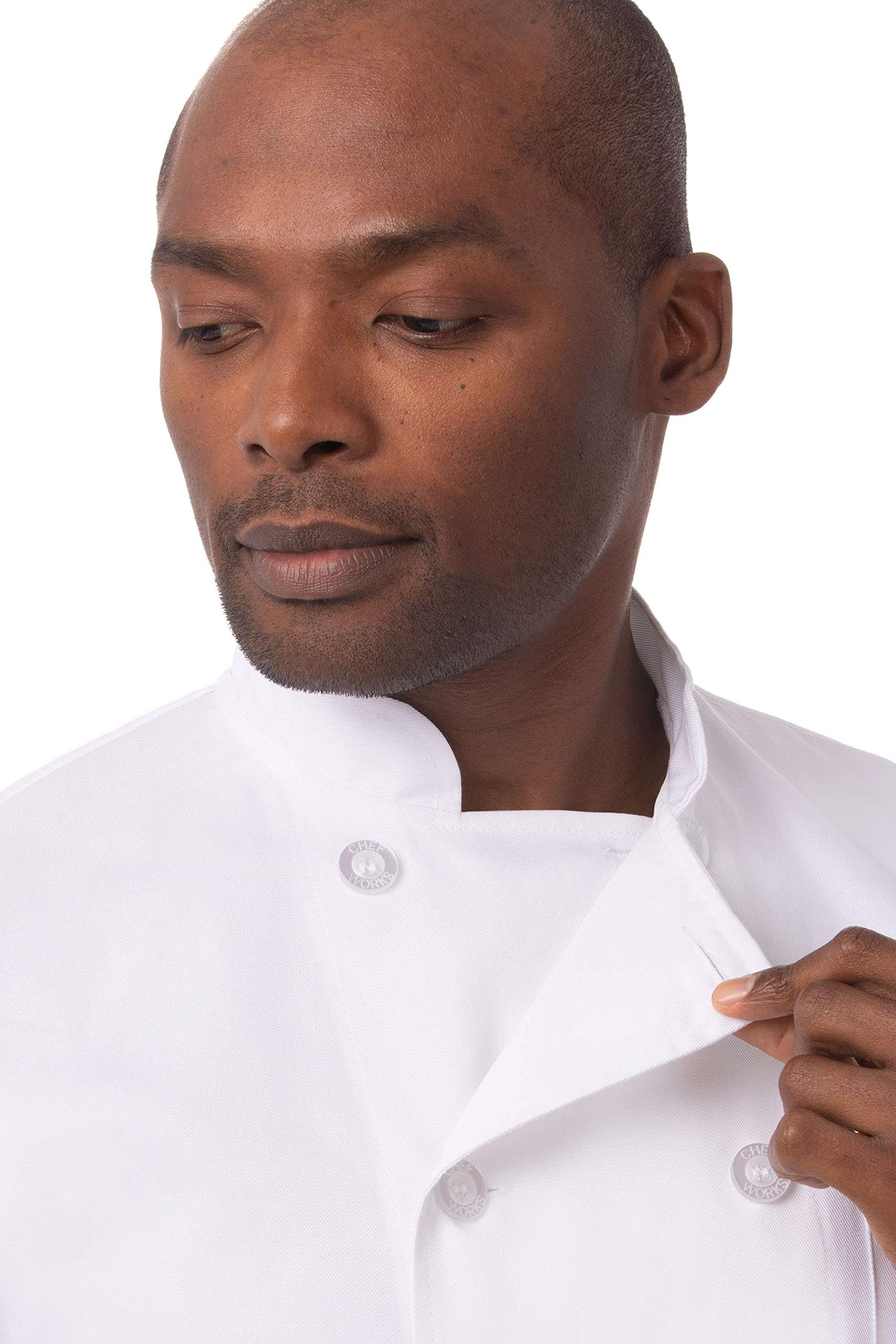 Professional Chef Works Customized Men's Volnay Chef Coat - White Kitchen Uniform for Cooking, Baking & Culinary Arts | Restaurant & Home Chef Apparel