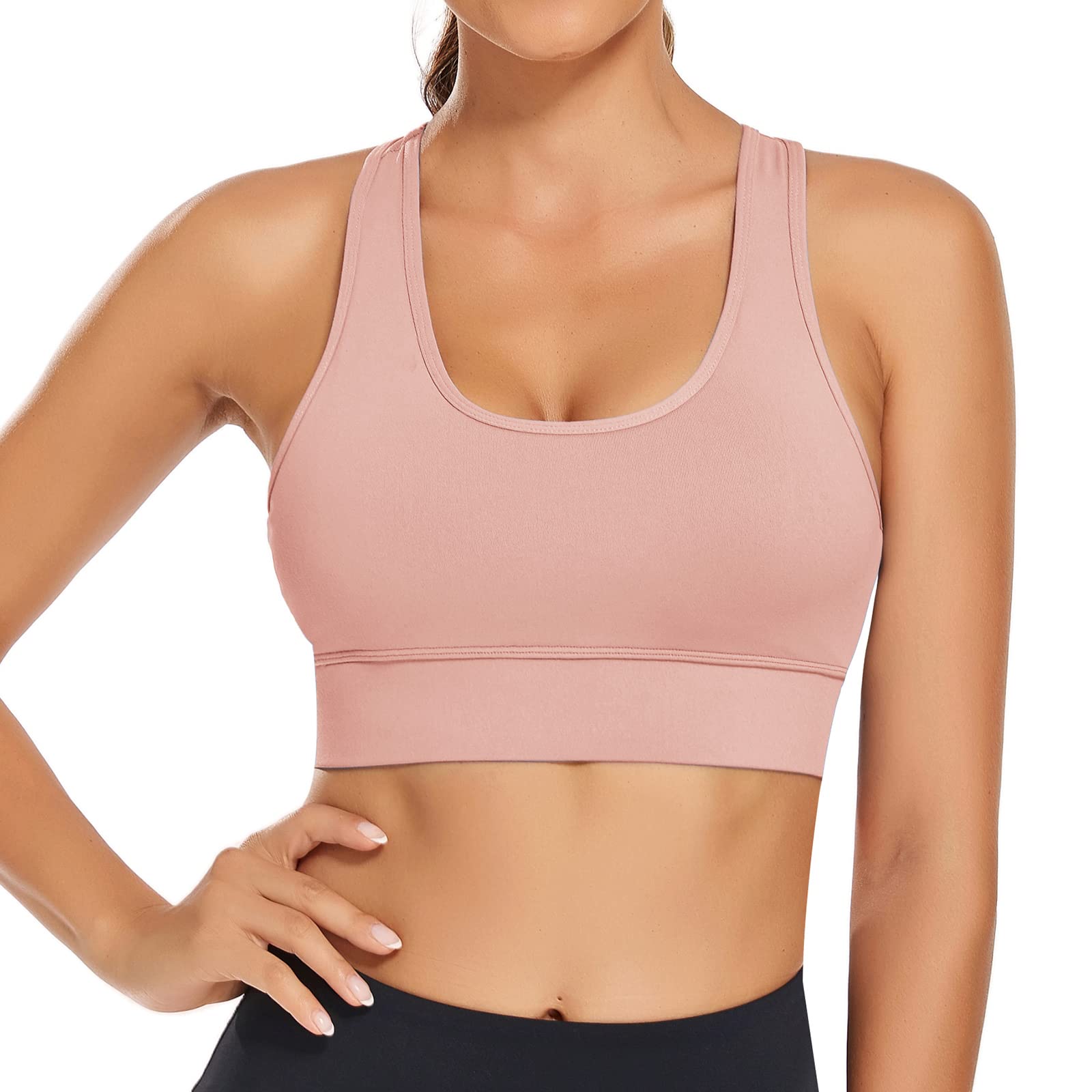 Litthing Women's Sports Bras - Padded Racerback Workout Bra, Breathable Activewear Tank Top for Yoga, Running & Gym | High Support Fitness Apparel