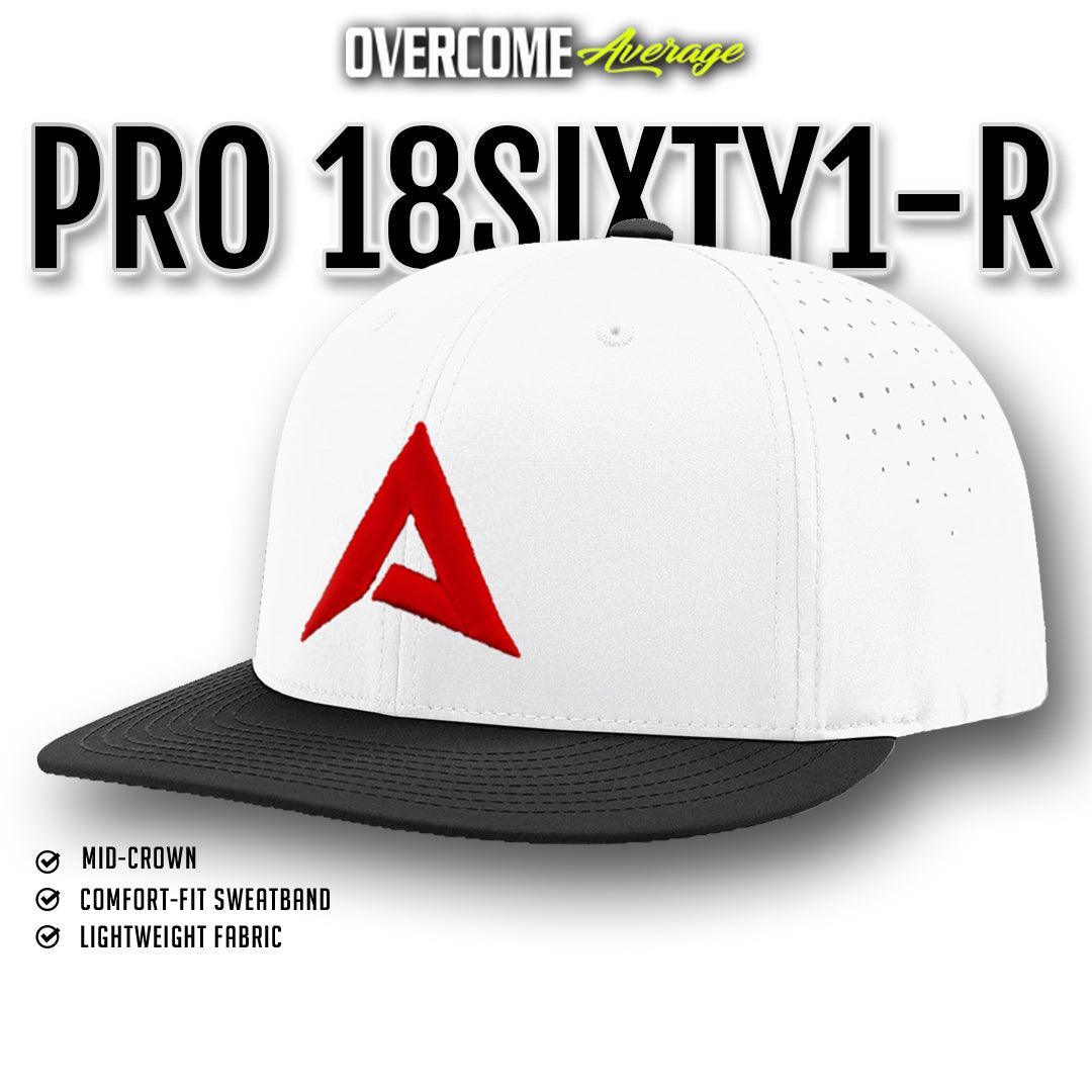 Anarchy Pro 18SIXTY1 R Performance Hat - White/Black/Red - Premium Baseball Cap for Sports & Outdoor Activities