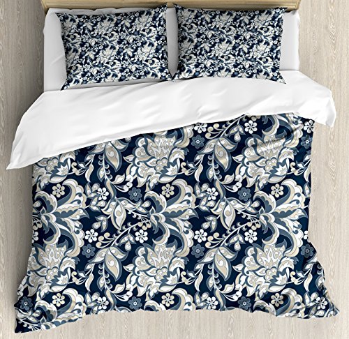 Dark Blue Grey and Beige