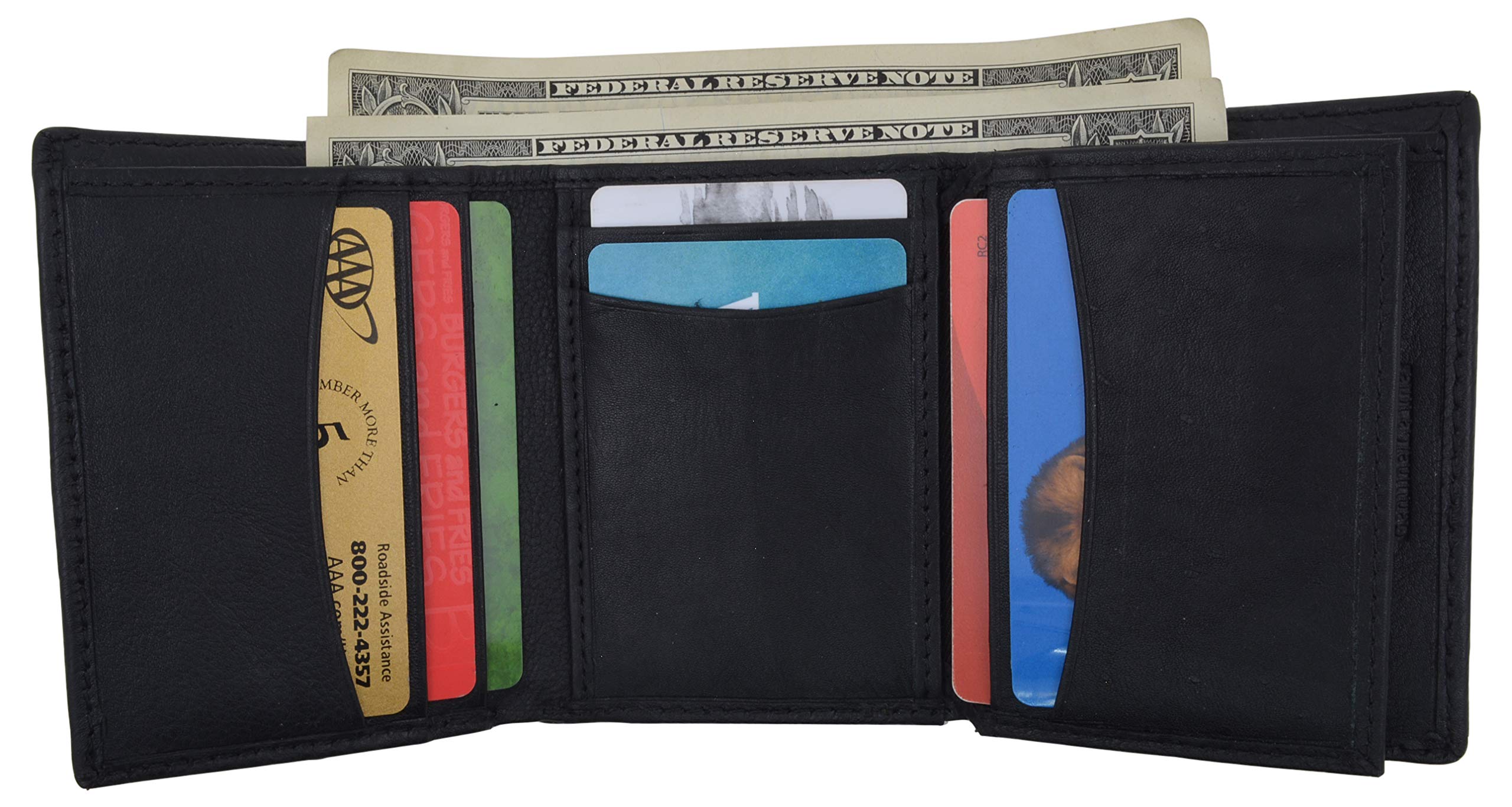 Premium RFID Blocking Leather Wallet for Men - Classic Trifold Design with Gift Box | Ideal for Travel, Business & Everyday Use