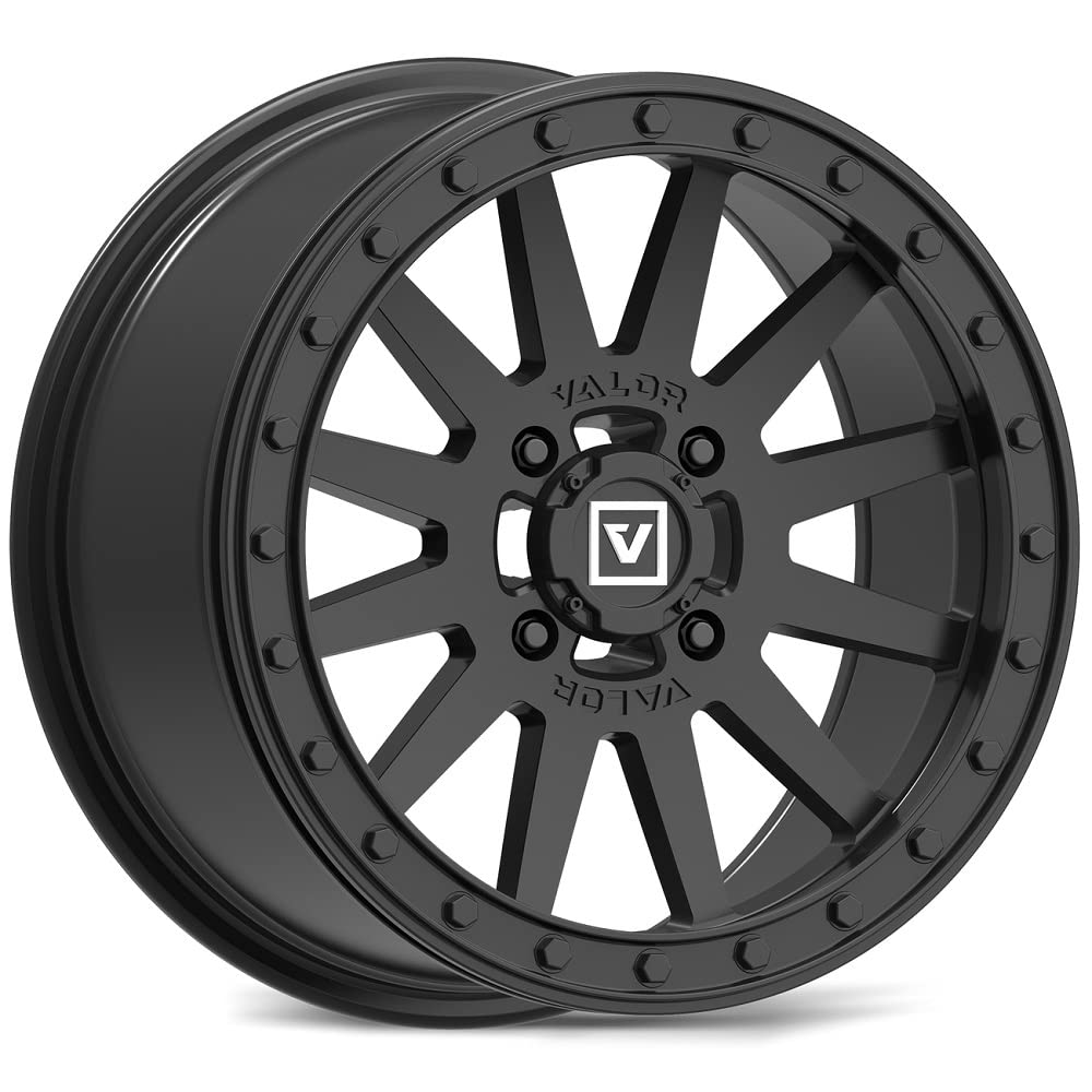 Valor V05 15-Inch Black ATV Wheels - Compatible with Sportsman 550, 850 & 1000 - Durable Off-Road Rims for Mud, Sand & Trail Riding