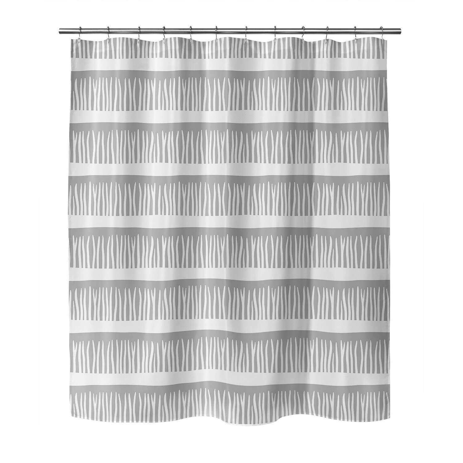 Modern Geometric Grey Shower Curtain - Waterproof Polyester Bathroom Decor for Contemporary Homes | Perfect for Small Bathrooms & Spa-Inspired Showers