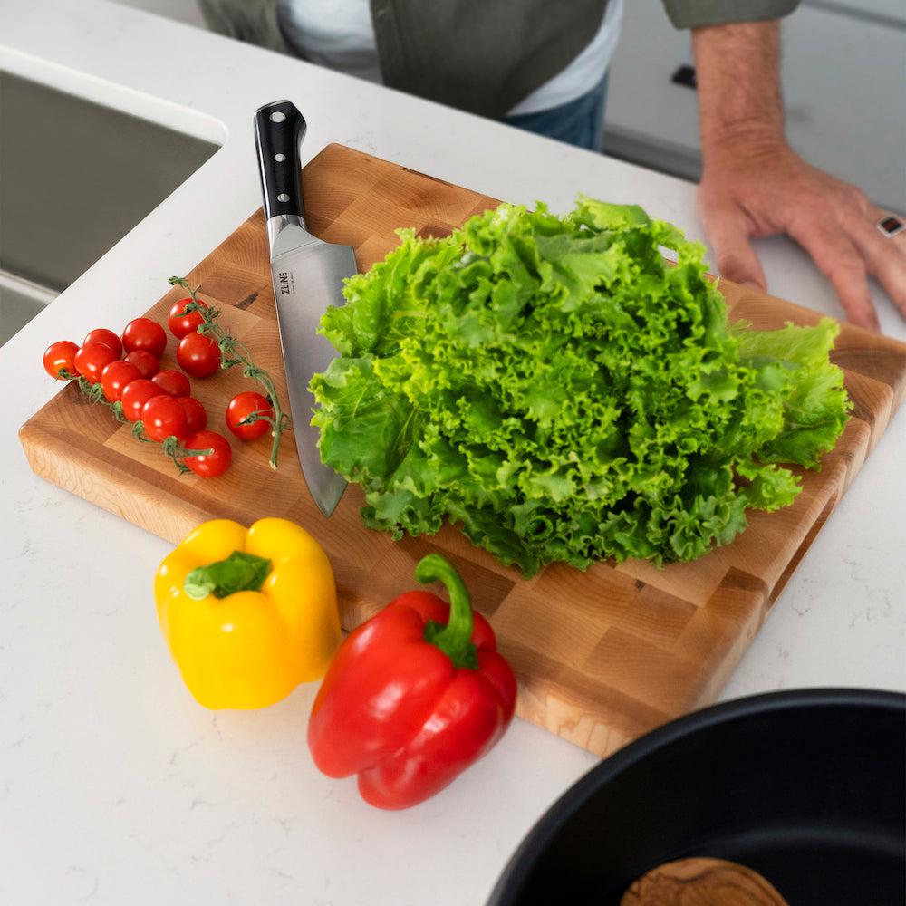 ZLINE 8-Inch Professional German Steel Chef Knife - High Carbon Stainless Steel Kitchen Knife for Precision Cutting, Slicing & Dicing - Perfect for Home Chefs & Professional Kitchens (KCKT GS)