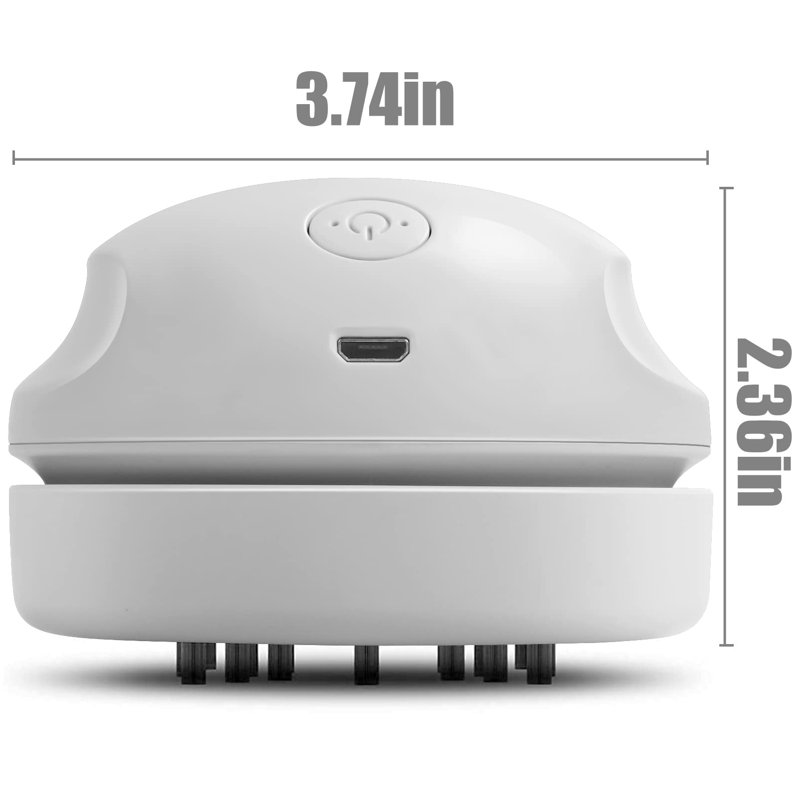 Prowithlin USB Desktop Vacuum Cleaner - Mini Portable Dust Cleaner with Detachable Nozzle & Brush for Keyboard, Piano, Car, Office, Home - Gray | Perfect for Computer, Workspace & Pet Hair Cleaning