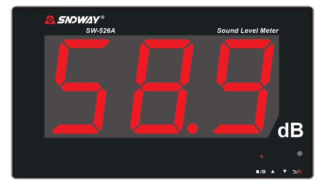 SW-526A Digital Sound Level Meter - 30-130dB Noise Decibel Tester with Large 18