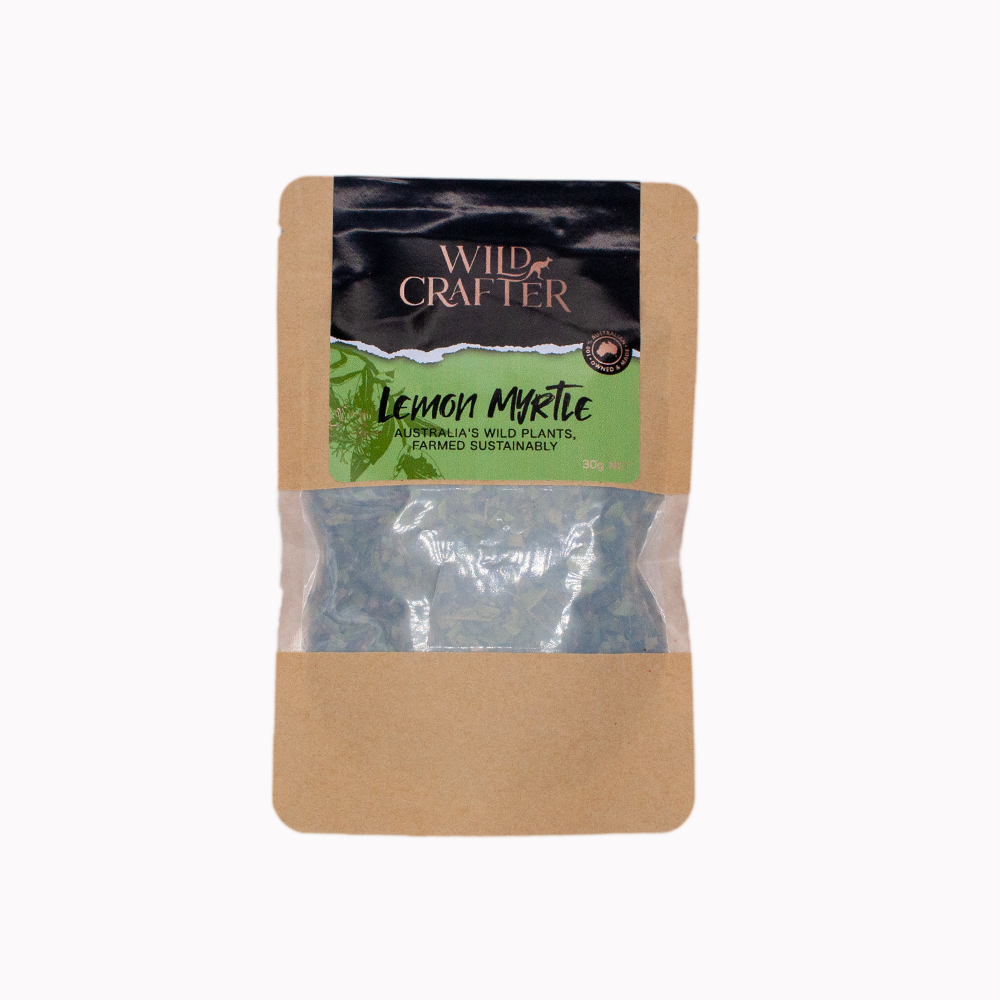 Organic Wildcrafter Lemon Myrtle 30g - Premium Australian Native Tea Leaves for Relaxation & Immunity Boost - Perfect for Tea Lovers, Aromatherapy & Baking