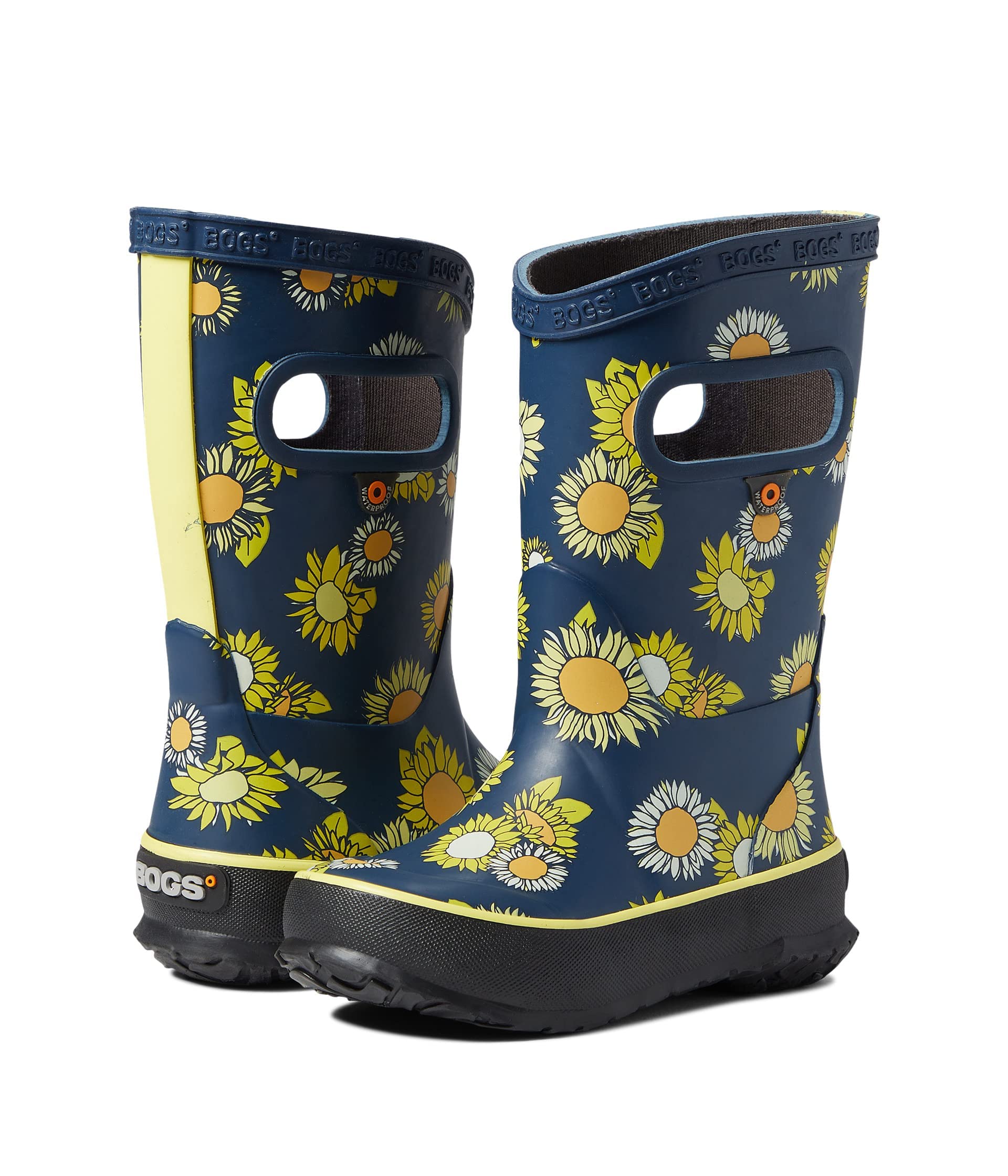 BOGS Waterproof Rain Boots for Kids - Sunflower Print (Toddler/Little Kid/Big Kid) | Outdoor Play, Puddle Jumping & Garden Adventures