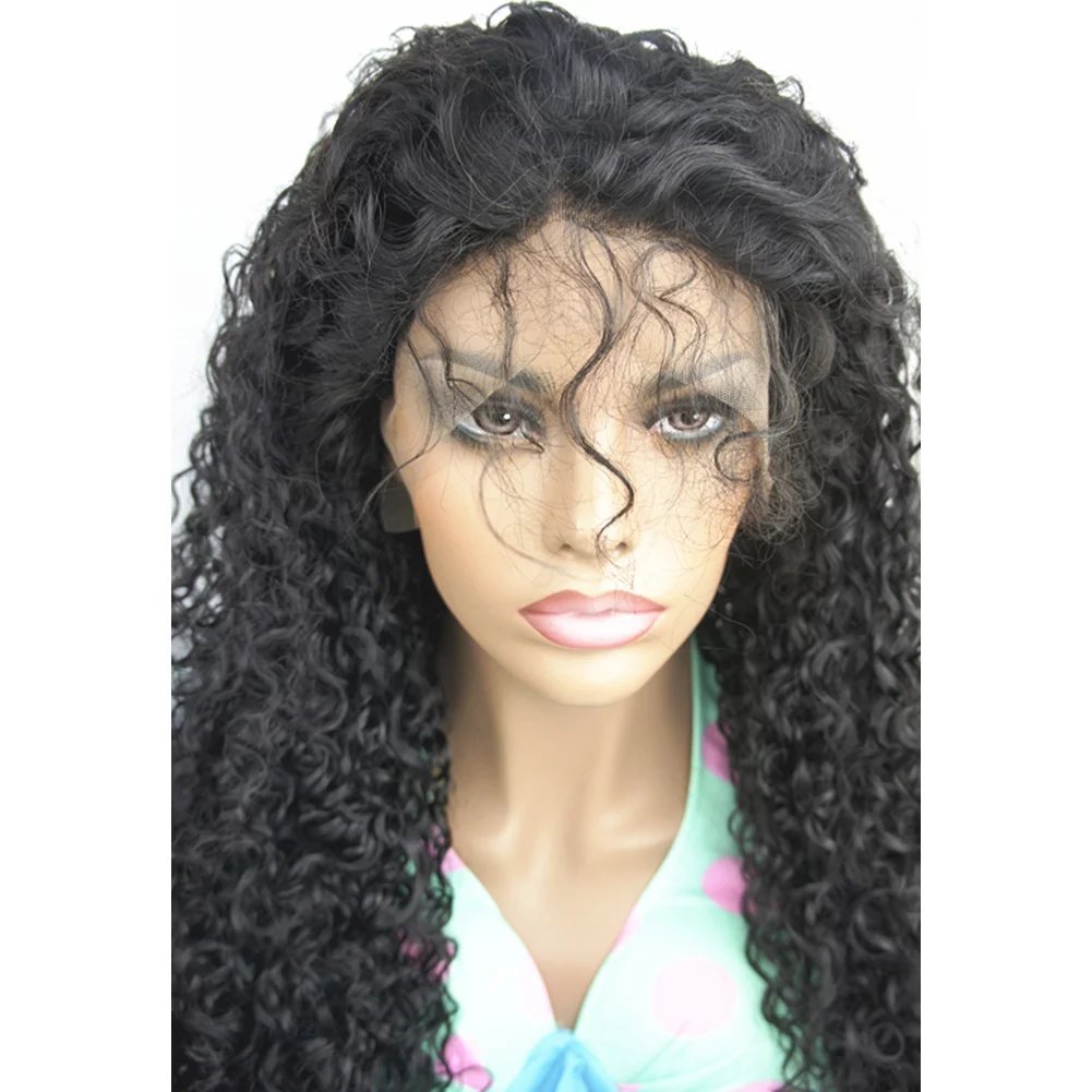 Brazilian Virgin Human Hair Full Lace Wig for Black Women - 12 Inch Natural Black Curly Human Hair Wig with Baby Hair | Perfect for Daily Wear, Special Occasions & Protective Styling