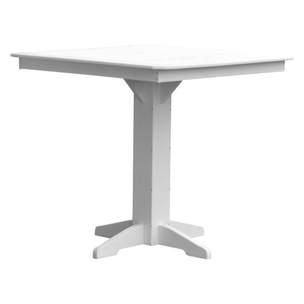 Eco-Friendly Recycled Plastic Square Bar Table - Durable Outdoor & Indoor Patio Furniture for Restaurants, Cafes, and Home Decoration
