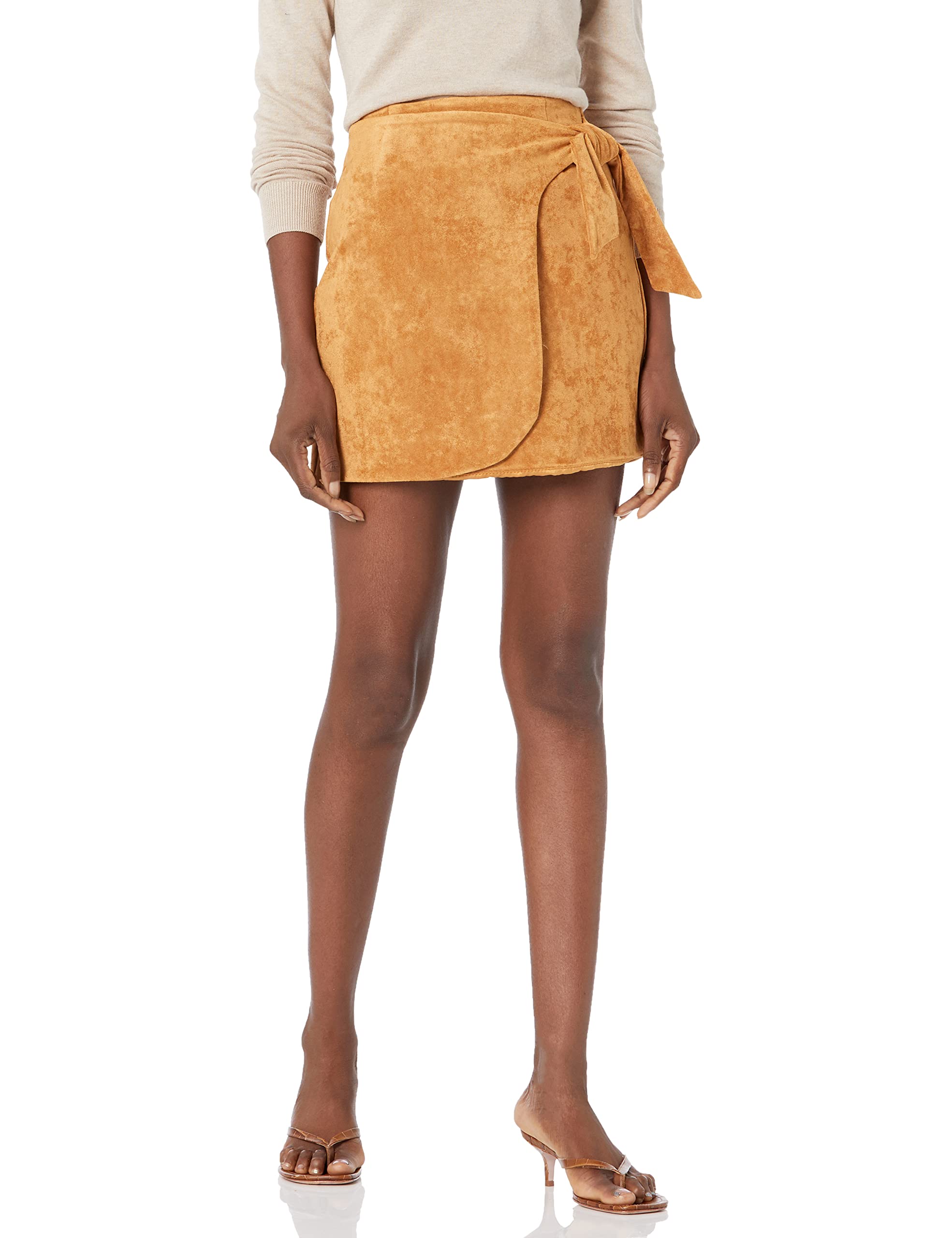 BLANKNYC Women's Wrap Mini Skirt - Stretchy High Waist Denim Skirt for Casual Outfits & Night Out | Perfect for Dates, Parties & Summer Fashion