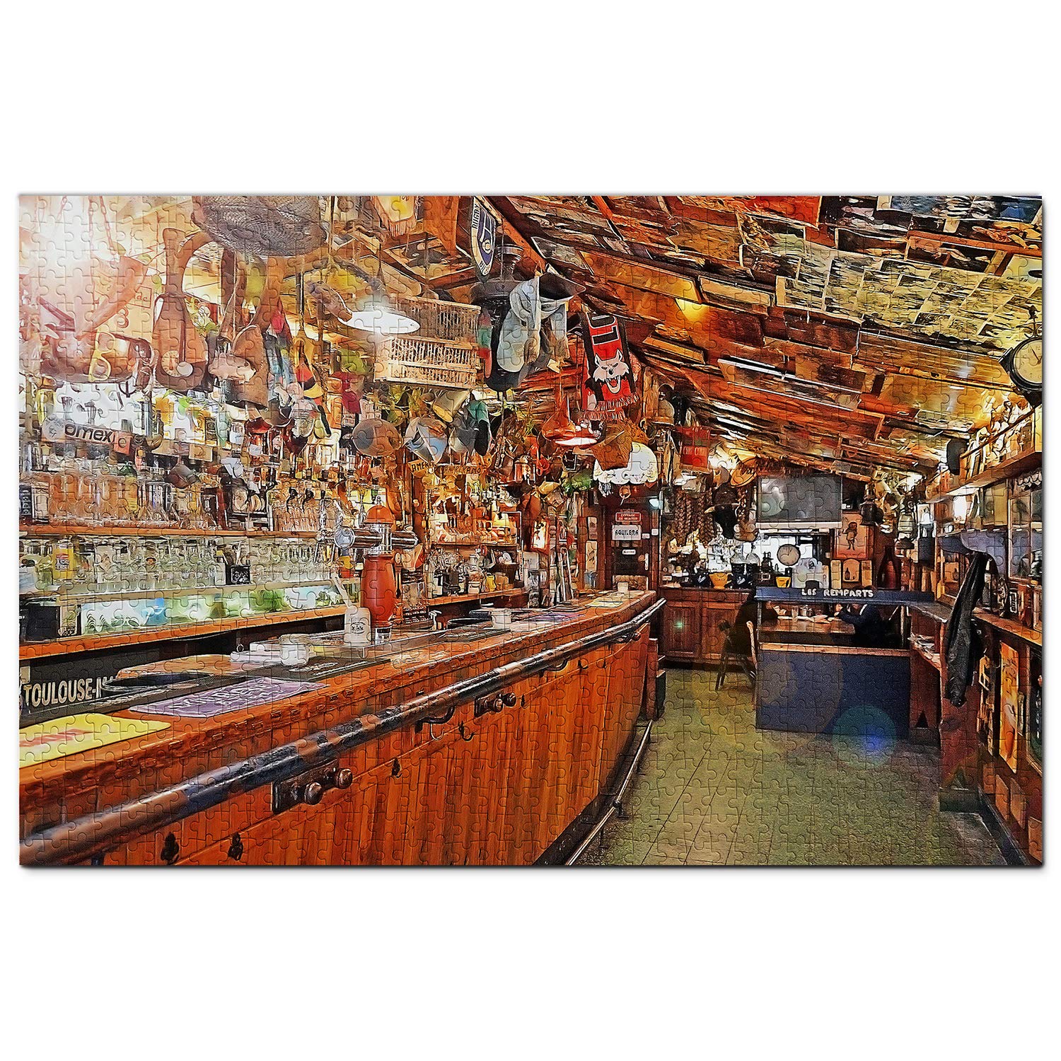 1000 Piece France Bayonne Jigsaw Puzzle - Wooden Travel Souvenir & Artwork for Adults - Perfect for Home Decor, Gift Giving & Relaxation
