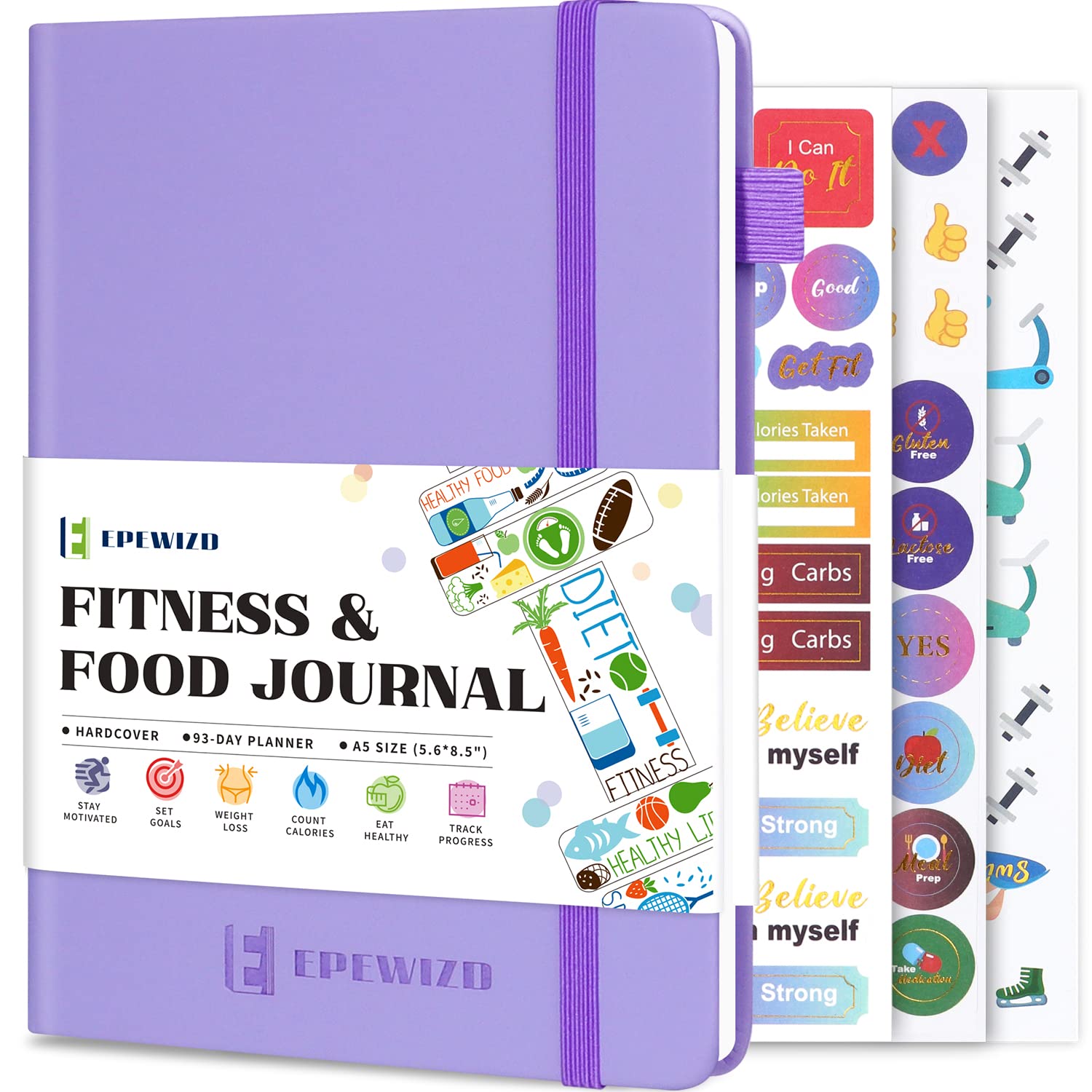 Premium Food & Fitness Journal Hardcover – Wellness Planner & Workout Tracker for Women & Men | Track Meals, Exercise, Calories & Weight Loss | Diet & Training Log for Home & Gym Use | Perfect for Weight Management & Healthy Lifestyle