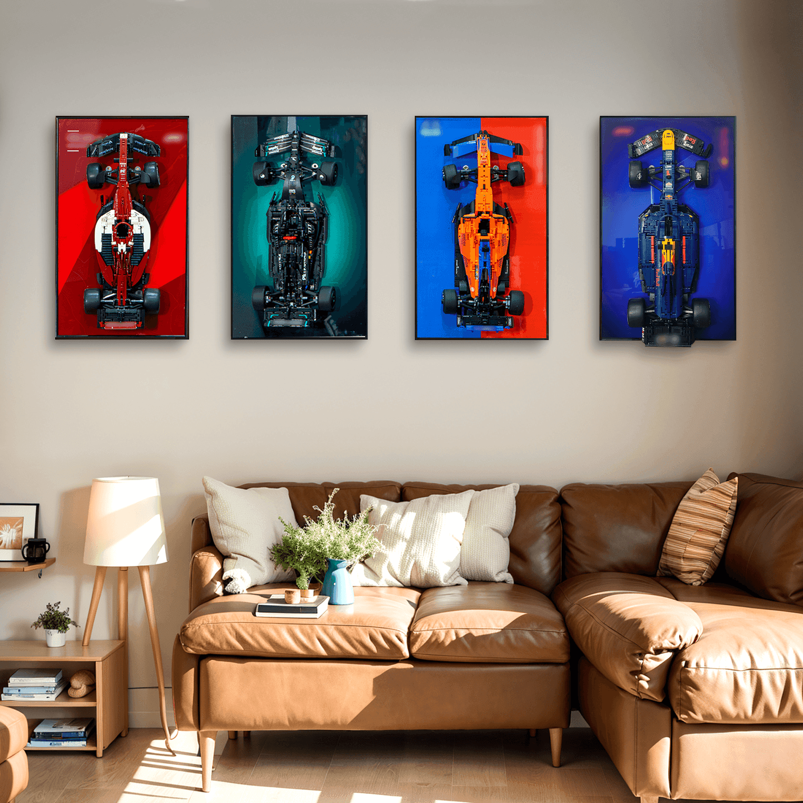LEGO 42141 Technic McLaren Formula 1 Race Car Display Frame - Wall Mounted Showcase for Model Car Collection | Perfect for Home Office, Game Room & Man Cave Decor