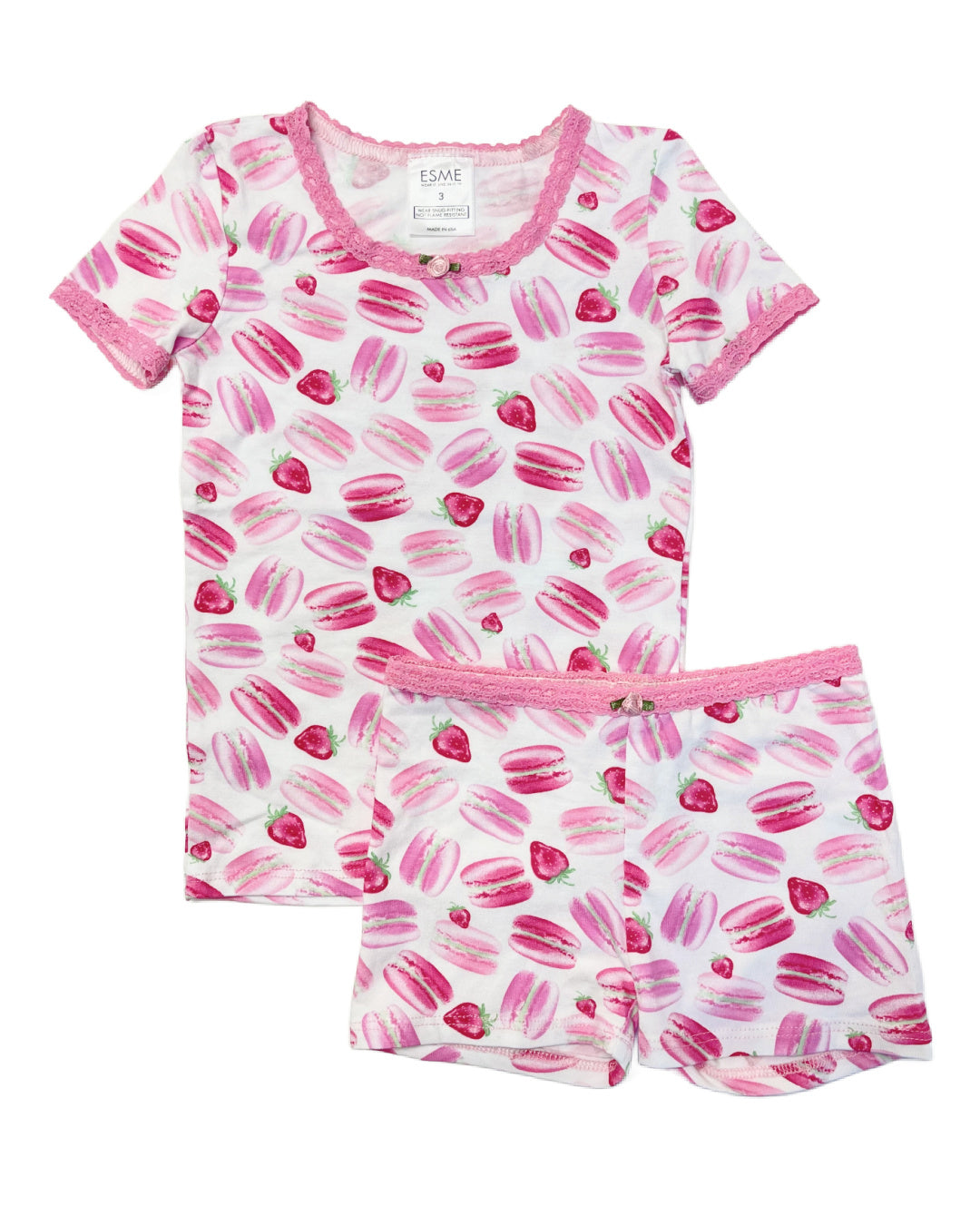 MACARON Summer Short Sleeve Top & Shorts Set - Women's Casual Outfit for Beach, Vacation, and Everyday Wear