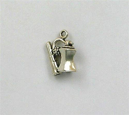 Wholesale Sterling Silver 3D Lipstick & Perfume Atomizer Charms for DIY Jewelry Making - Perfect for Necklaces, Bracelets & Craft Projects