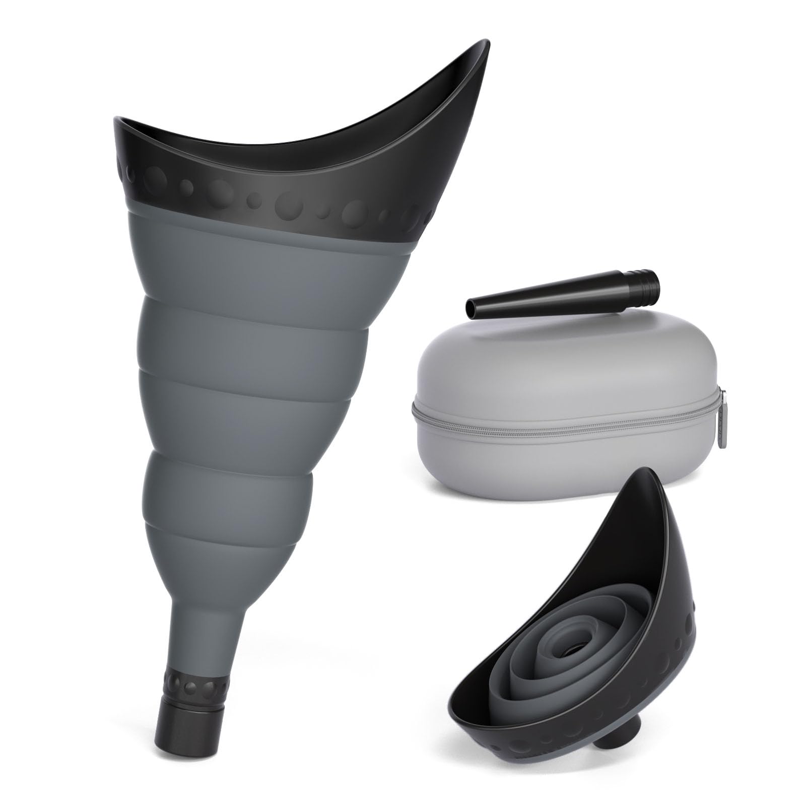 Foldable Female Urinal Device - Portable Pee Funnel for Women Travel, Stand to Pee Cup with Tube Case | Compact & Hygienic Solution for Camping, Hiking, Road Trips and Outdoor Adventures