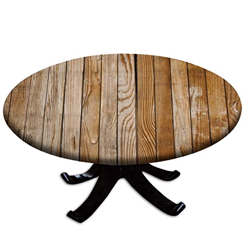 Wood Grain Fitted Tablecloth-14
