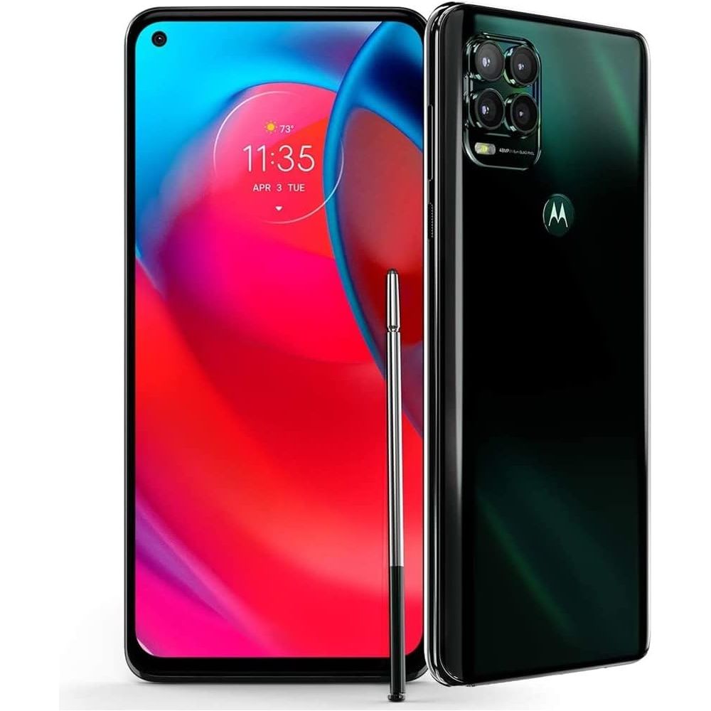 Motorola Moto G Stylus 5G Unlocked Smartphone (2021 Model) - 128GB Storage, 48MP Camera, 2-Day Battery Life - Cosmic Emerald Green | Perfect for Photography, Note-Taking & Streaming