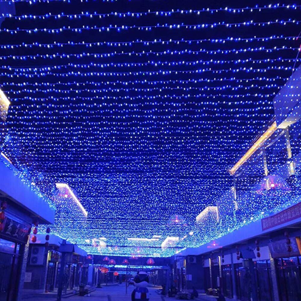 500LED 165ft LED String Lights - Waterproof Fairy Lights with 8 Modes for Indoor/Outdoor Christmas Decorations, Wedding Party, Home, Garden, Patio & Wall Decor (Blue & White) | Perfect for Holiday Lighting, Backyard Parties & Bedroom Ambience