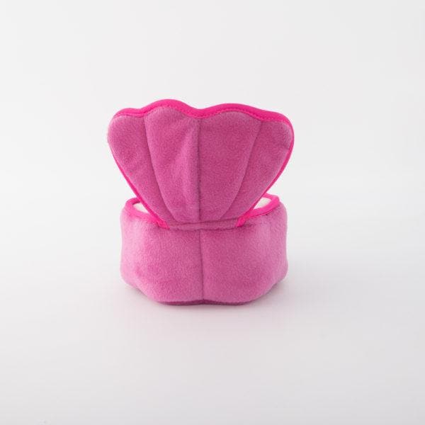 Zippy Burrow Plush Dog Toy with Pearl in Oyster - Interactive Hide & Seek Squeaky Chew Toy for Small & Medium Dogs - Perfect for Playtime, Training & Anxiety Relief